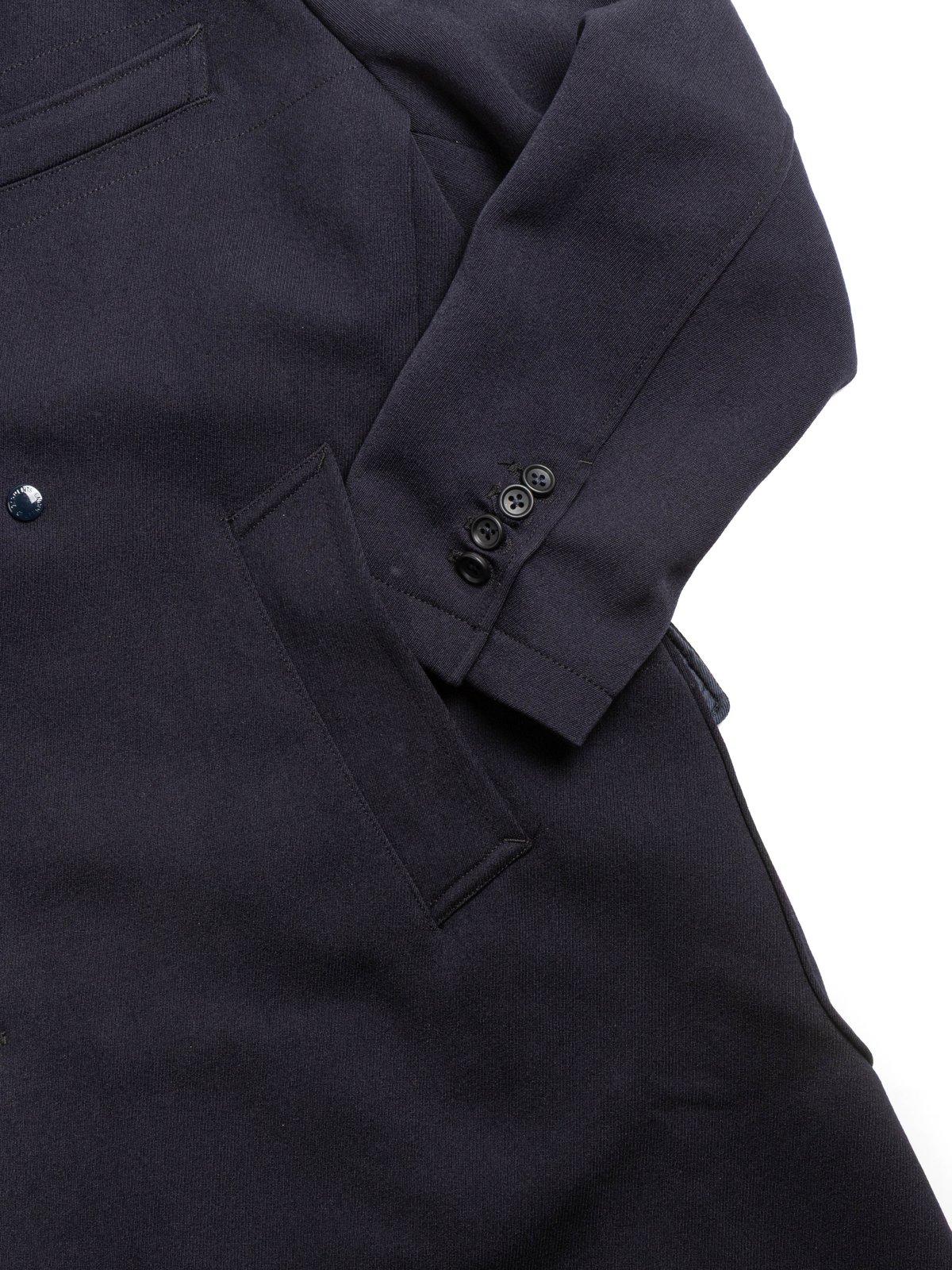 CHESTER COAT DK.NAVY HEAVY WOOL ELASTIQUE - Image 4