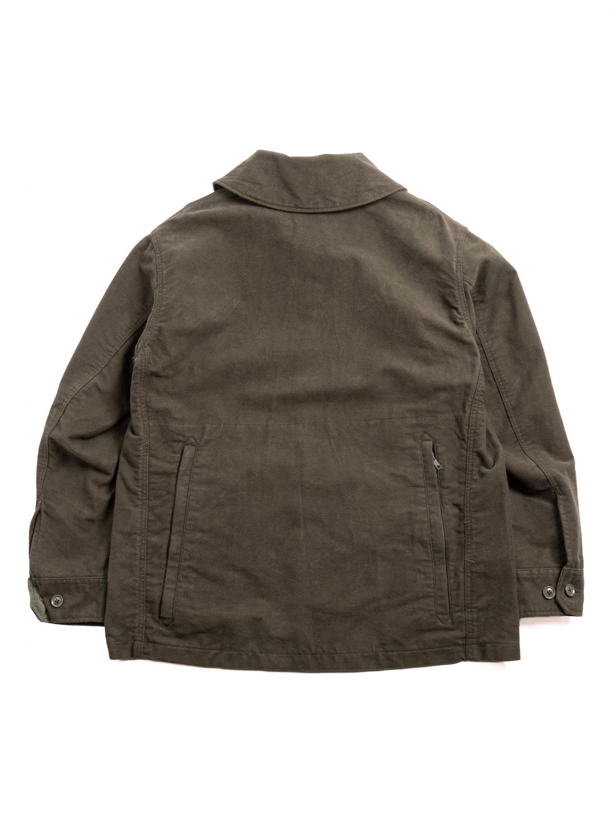 CRUISER JACKET OLIVE COTTON MOLESKIN - Image 4