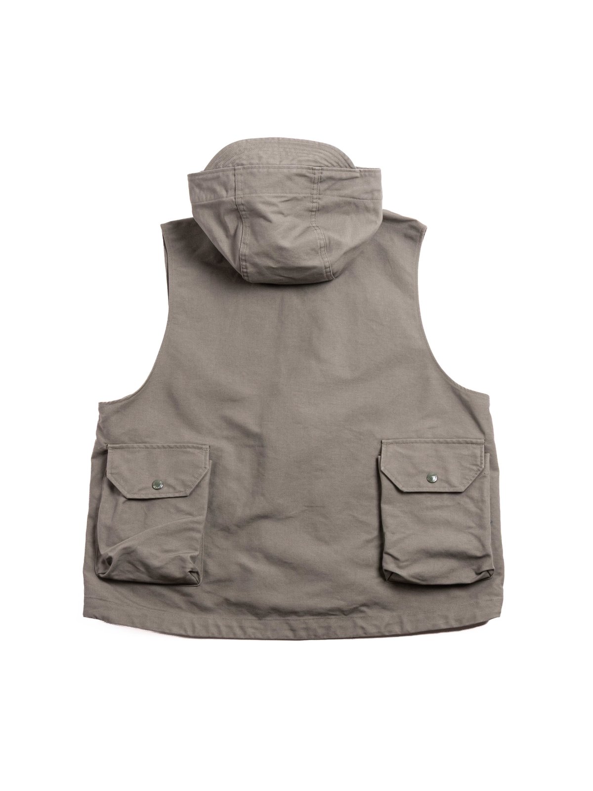 FIELD VEST OLIVE COTTON DOUBLE CLOTH - Image 6