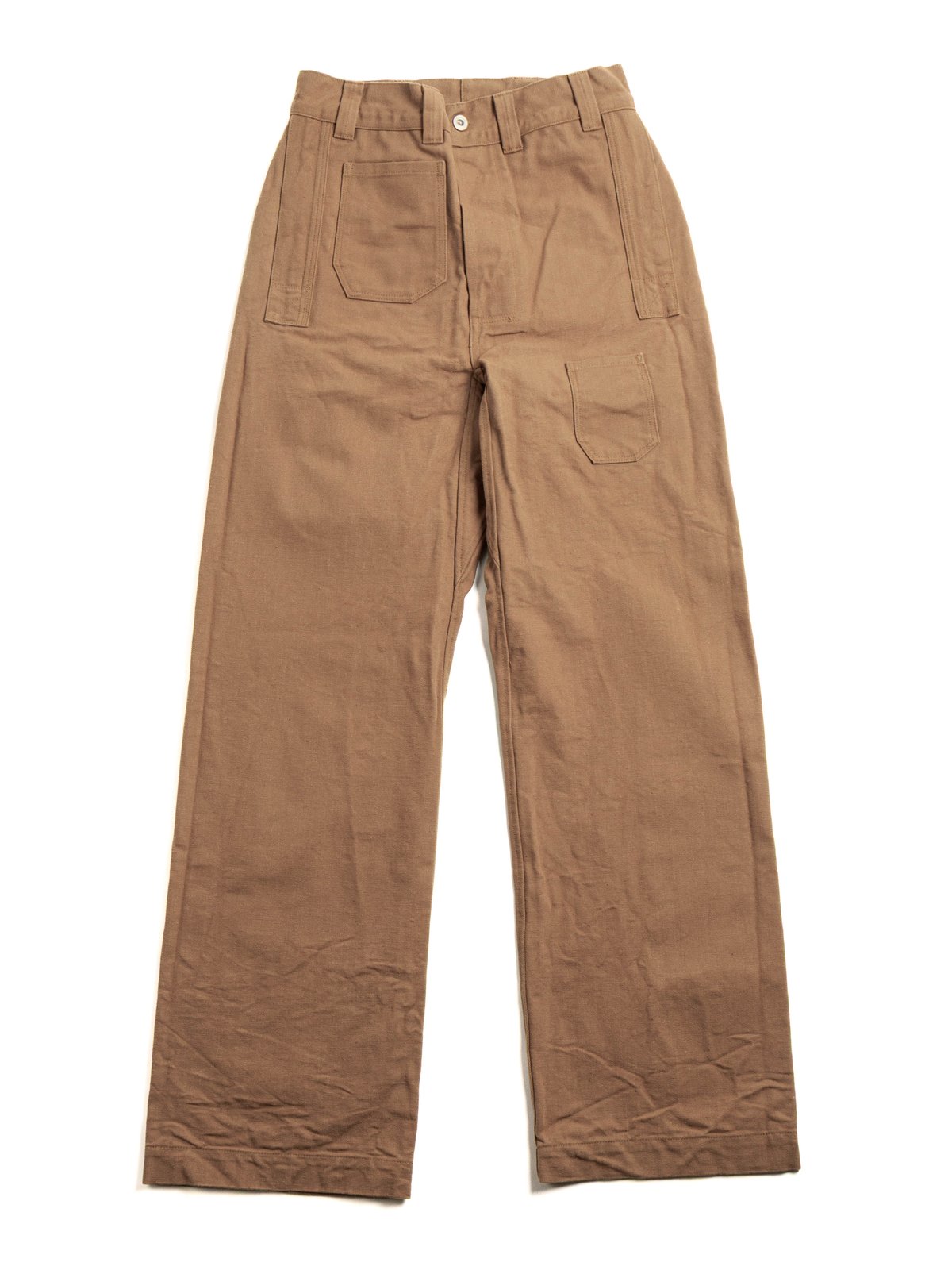 (LOTJG–01) 1910S NETMAKER’S TROUSERS DUCK BROWN - Image 1