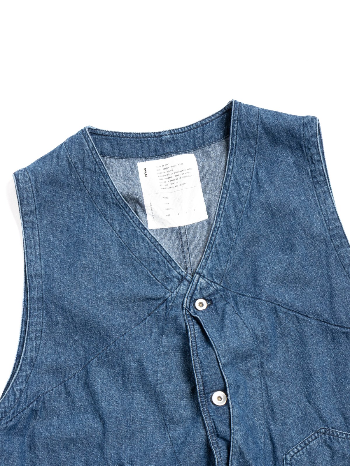 (09&ndash;D02) DENIM HUNTING VEST BLUE - Image 2