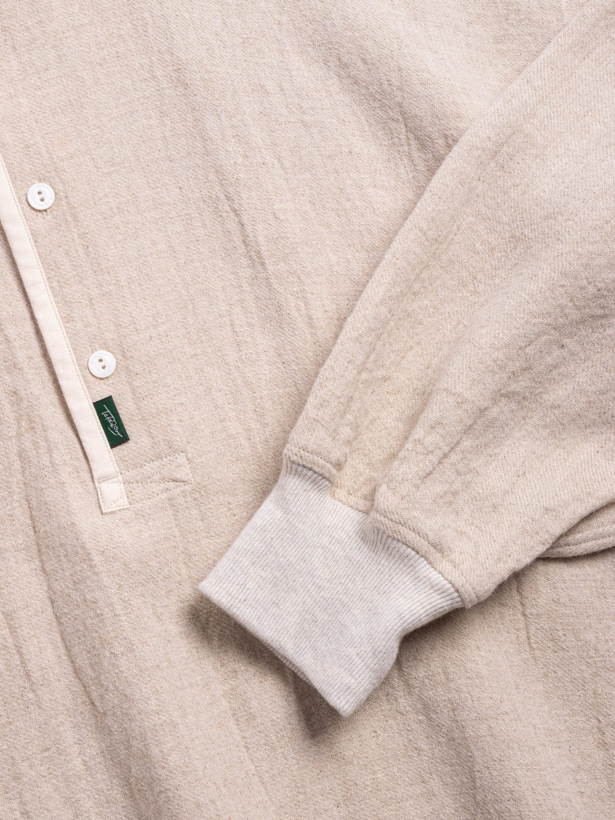 (25308)  180 RIB PULLOVER SHIRT NATURAL - Image 3