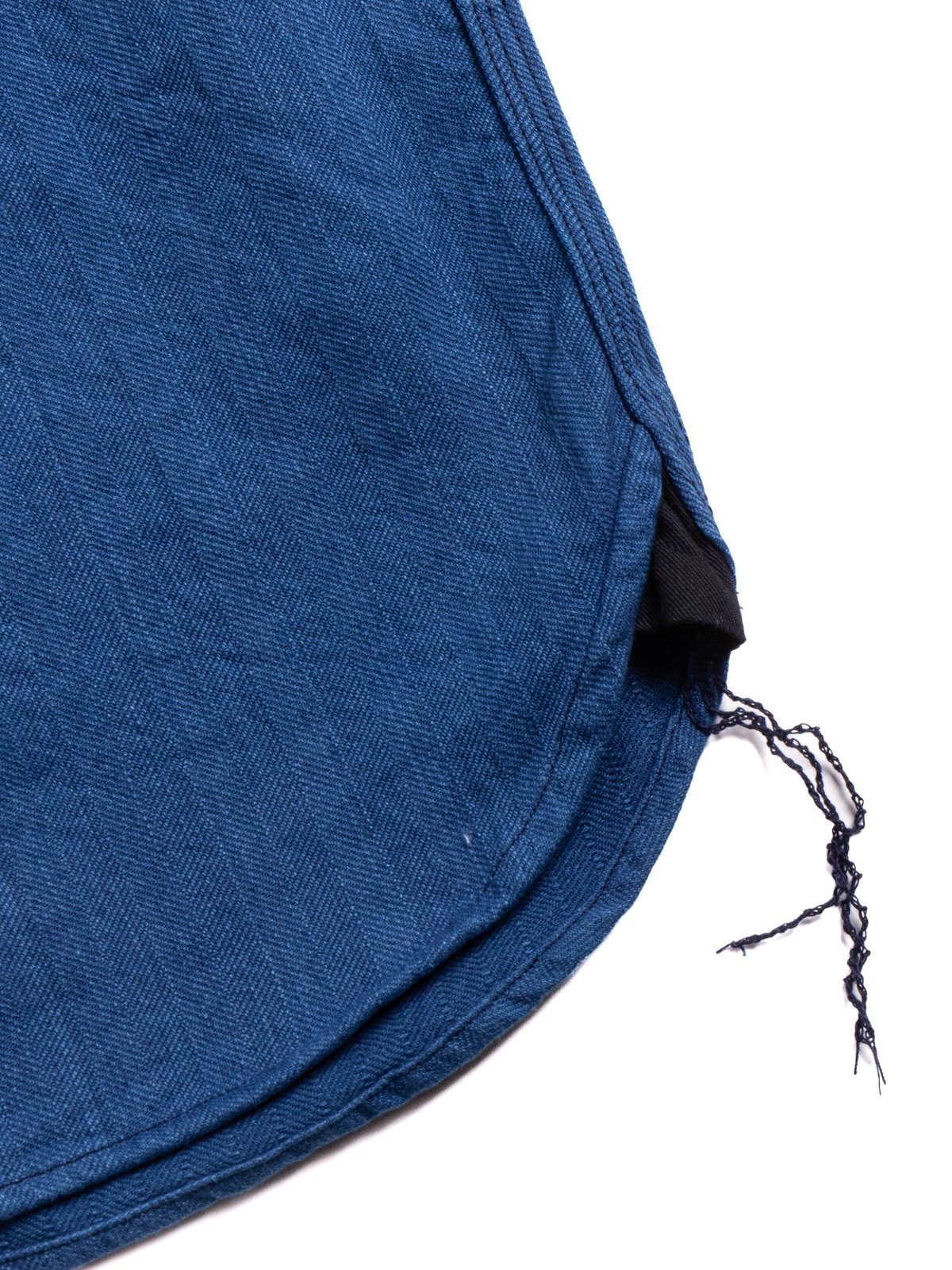 SSS25–AHB INDIGO / LIGHT BLUE HERRINGBONE WORK SHIRT - Image 4