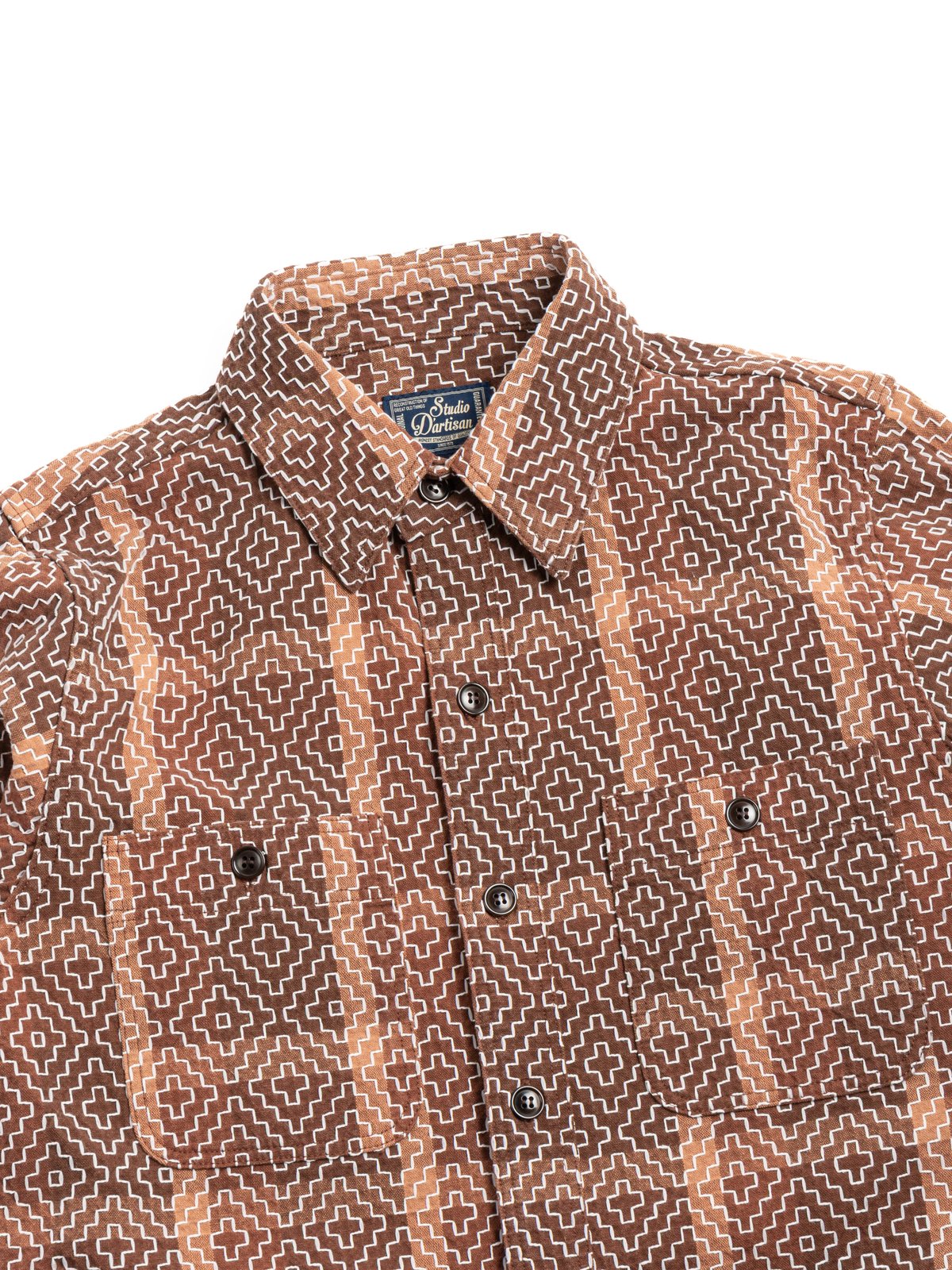 (5726) STUDIO D&rsquo;ARTISAN KAKISHIBU NORAGI SASHIKO SHIRT - Image 1