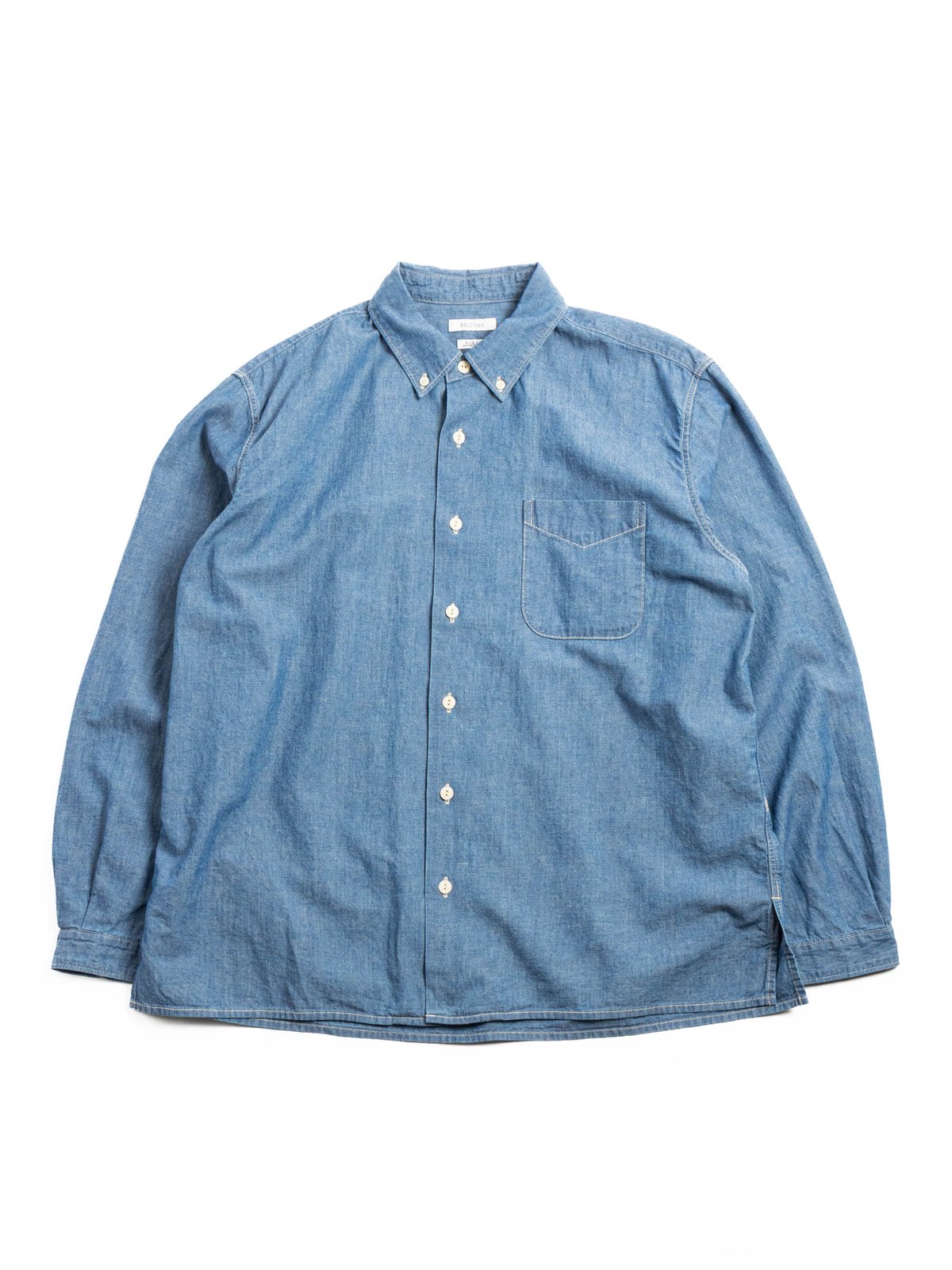 (SV&ndash;SH&ndash;030) CHAMBRAY L/S BD SHIRT BLUE - Image 1
