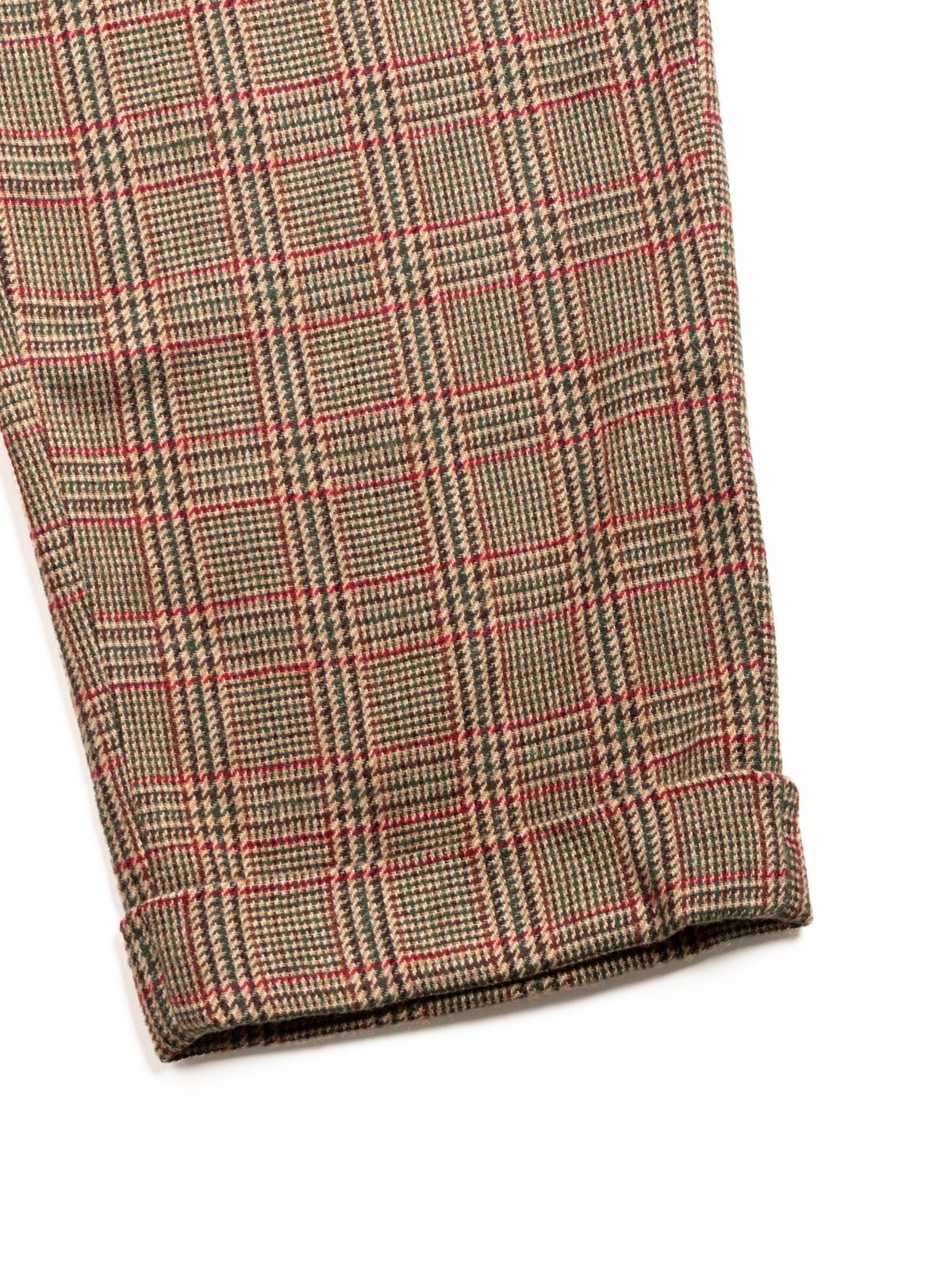 CARLYLE PANT / TAN / RED WOOL POLY GLEN PLAID - Image 4