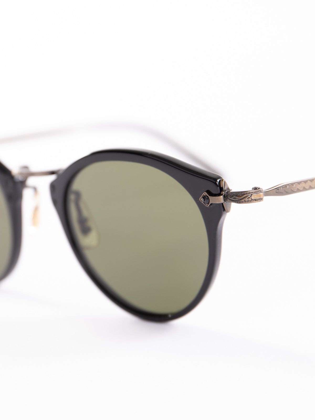 Black–Antique Gold/Green OP–505 Sunglasses - Image 3