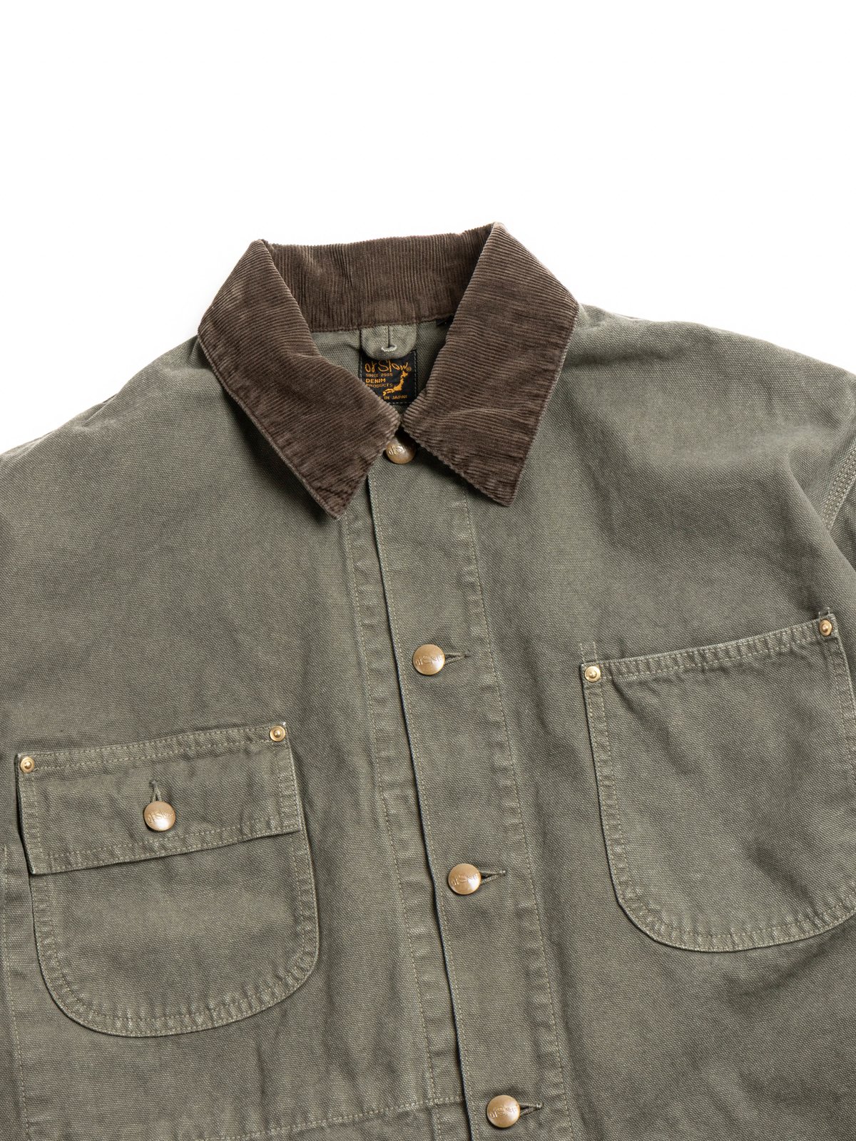 (6034) RELAX FIT OXFORD COVERALL ARMY GREEN - Image 2