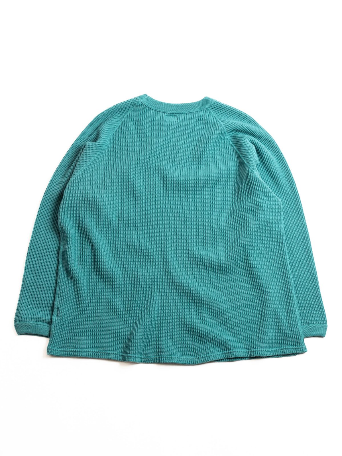 LOT.59001 HEAVY WAFFLE L/S TEE TURQUOISE - Image 5
