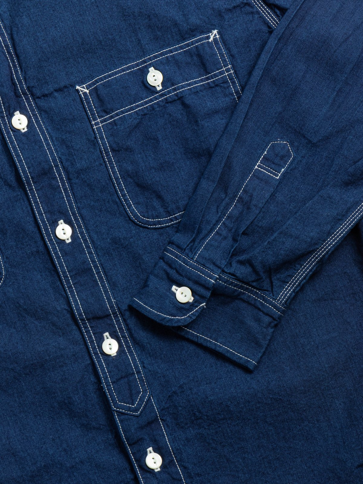 MS003R (05) SELVEDGE CHAMBRAY SHIRT - Image 3
