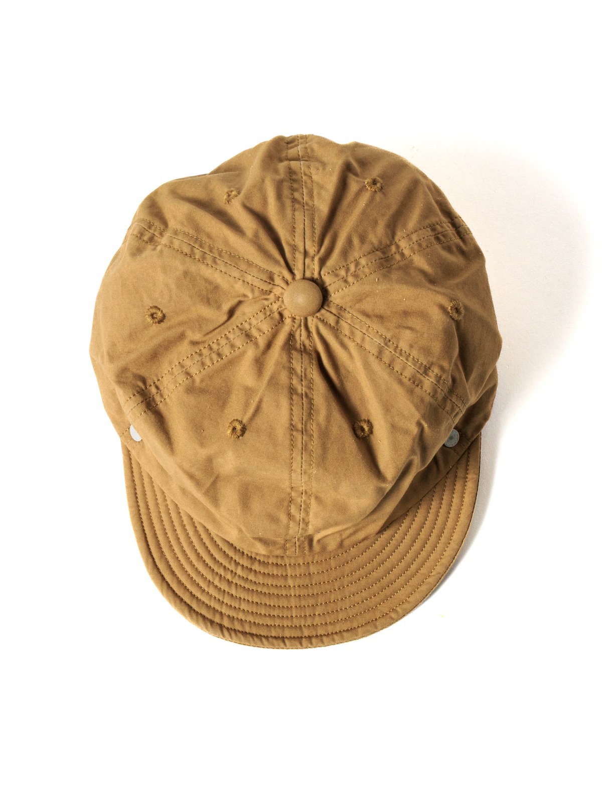 WAXED COTTON BALL CAP LEATHER BUCKLE BEIGE - Image 5
