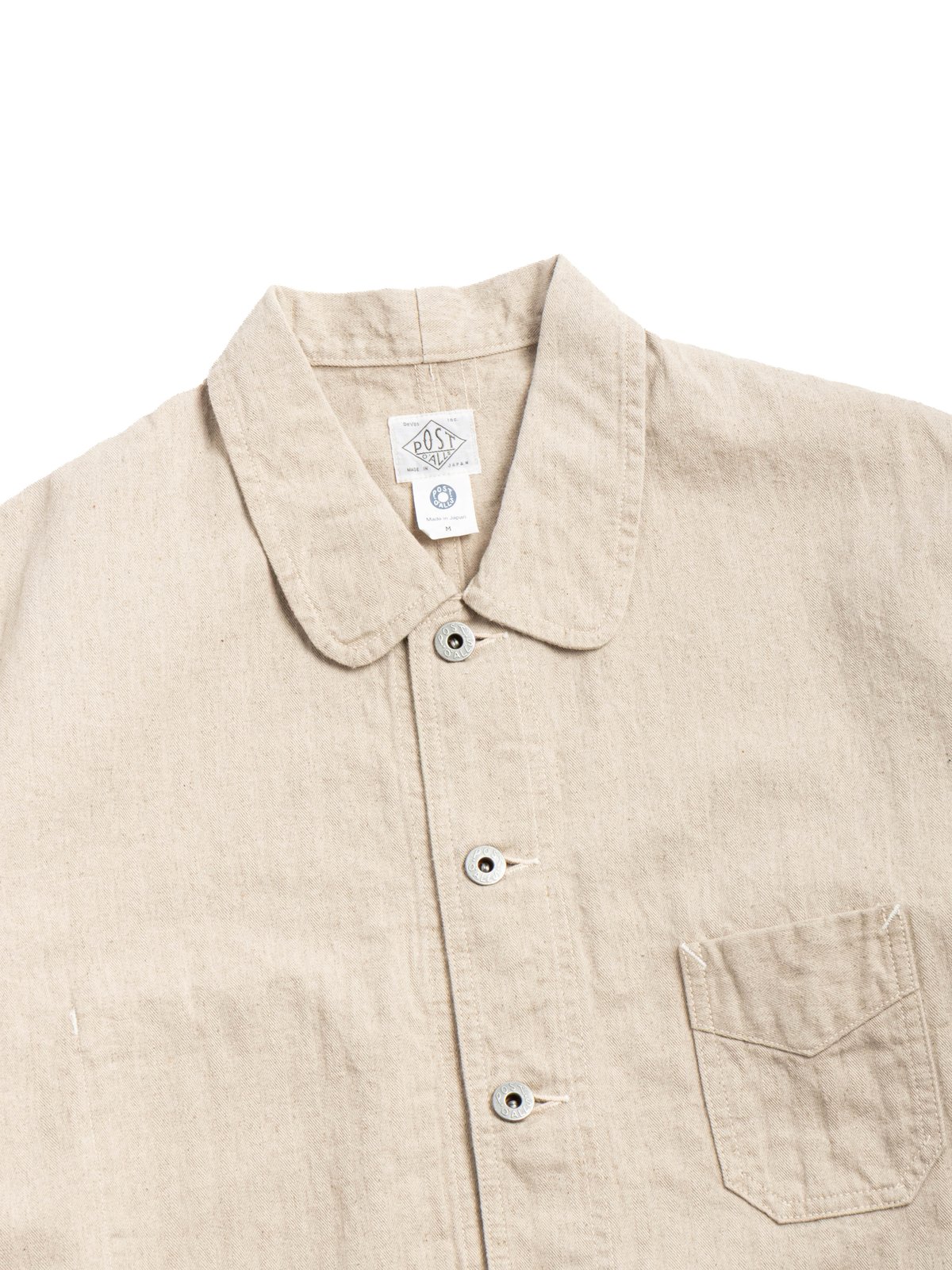 (3135&ndash;LHN) POST CHINOIS TRAVAIL 2 / LINEN COTTON HBT / NATURAL - Image 2
