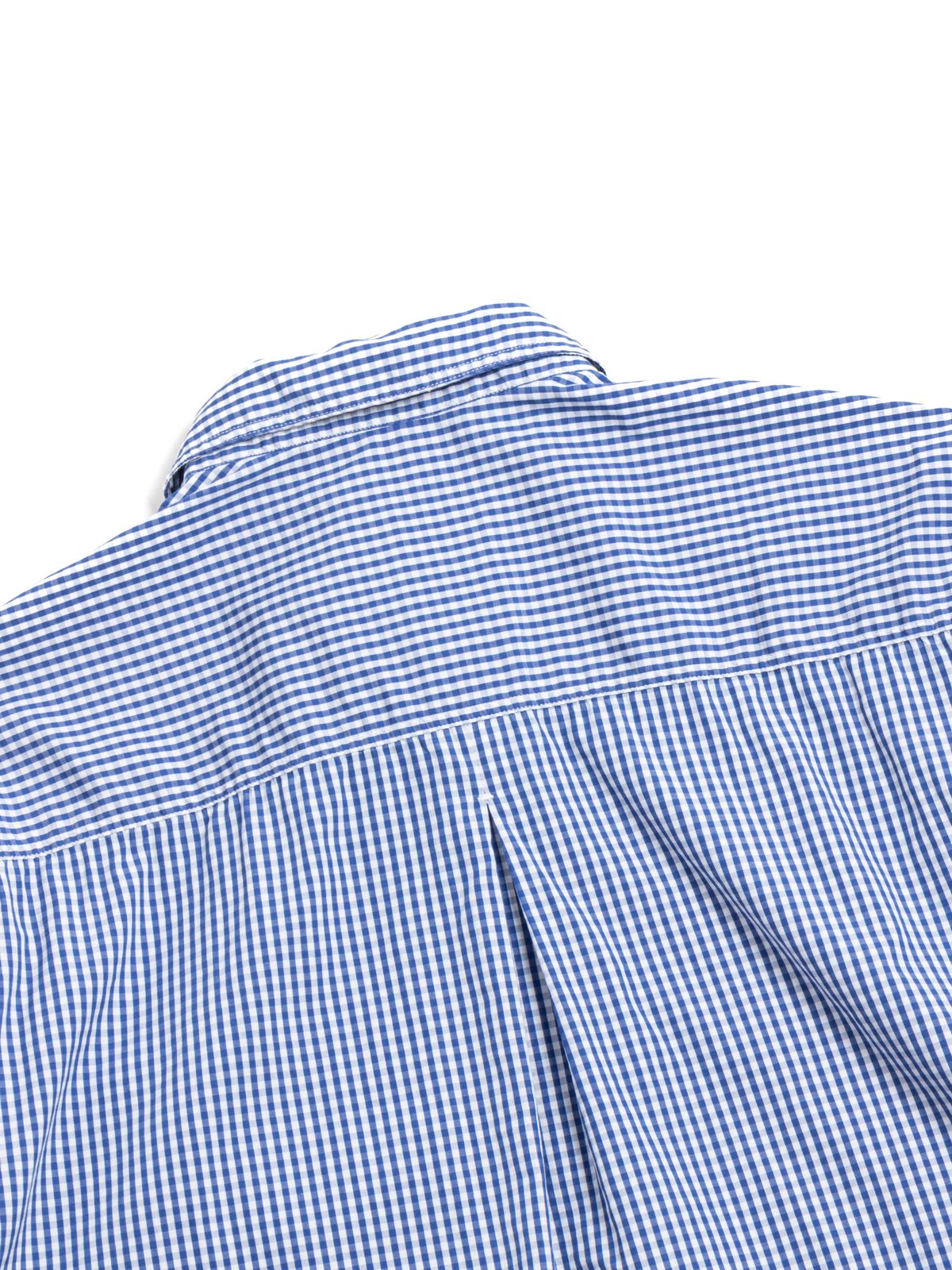 HORLISUN OPHIR GINGHAM CHECK S/S SHIRT  BLUE - Image 2