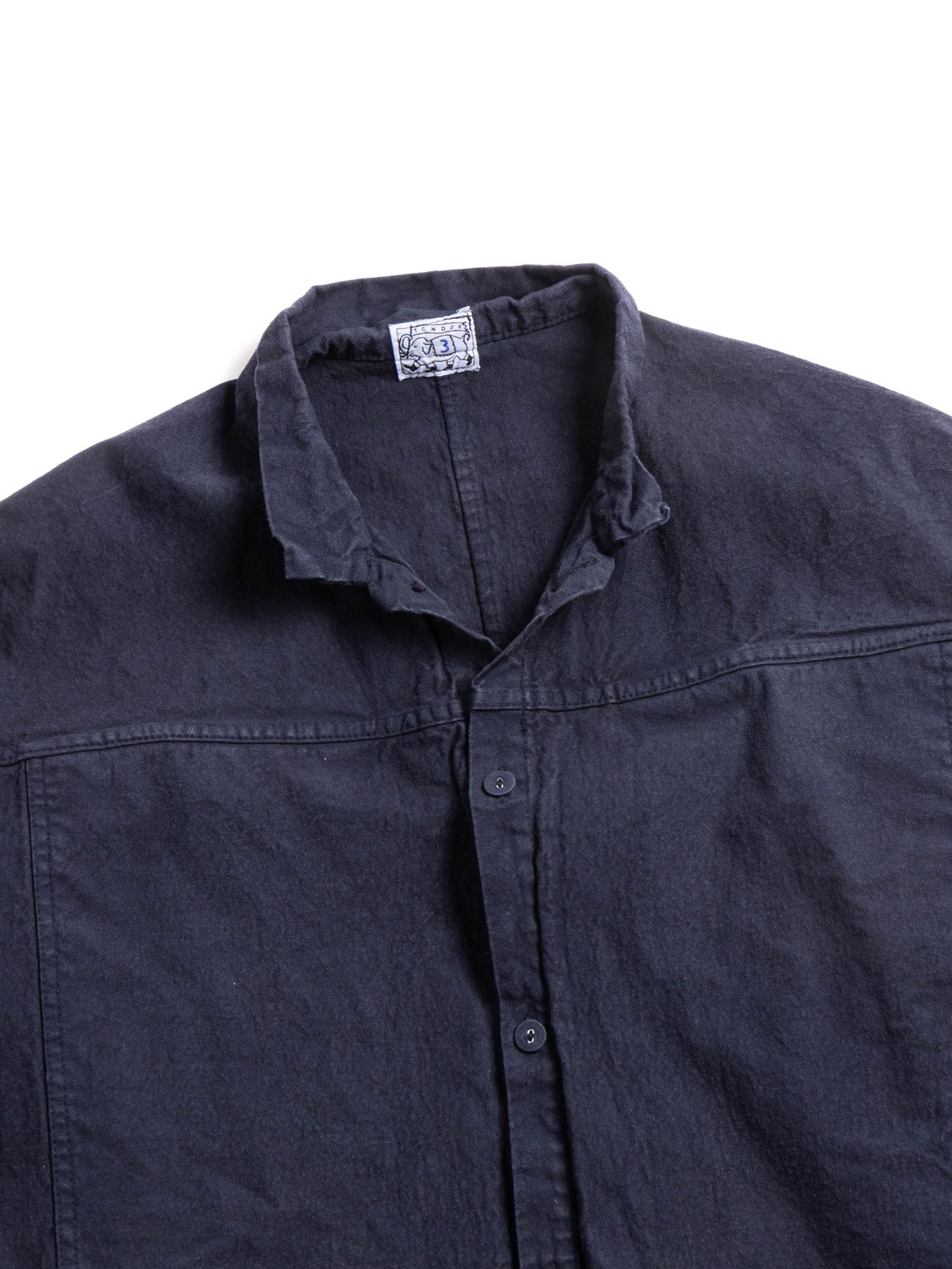 TYPE 401 PLEAT POCKET SHIRT COTTON DROP CLOTH HADAL BLUE - Image 2