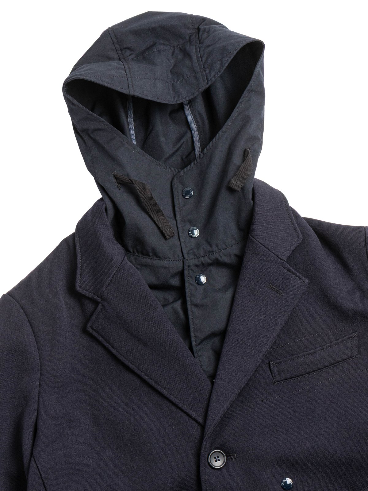 CHESTER COAT DK.NAVY HEAVY WOOL ELASTIQUE - Image 3