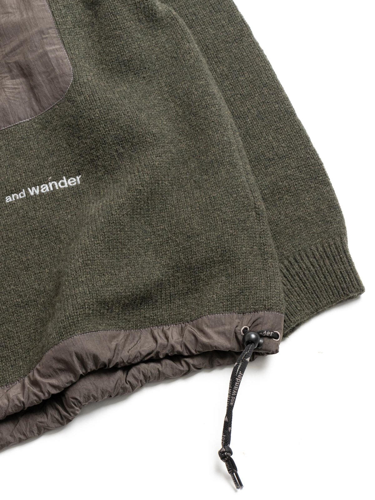 SHETLAND WOOL SWEATER KHAKI  - Image 3
