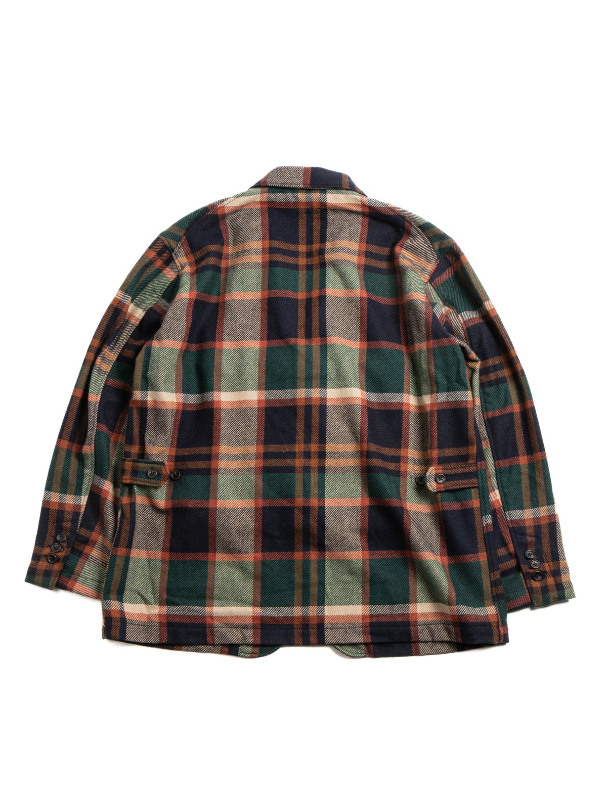LOITER JACKET NAVY/BROWN HEAVY WOOL PLAID - Image 5