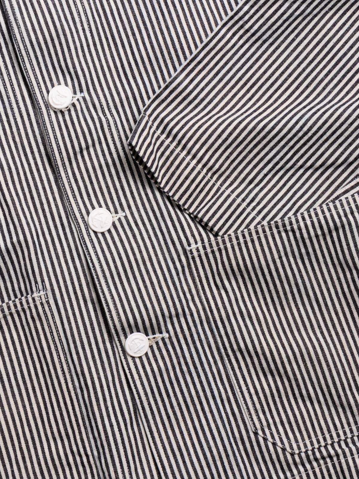 (LOT 2220) US NAVY SHAWL COLLAR COVERALL HICKORY STRIPE - Image 3