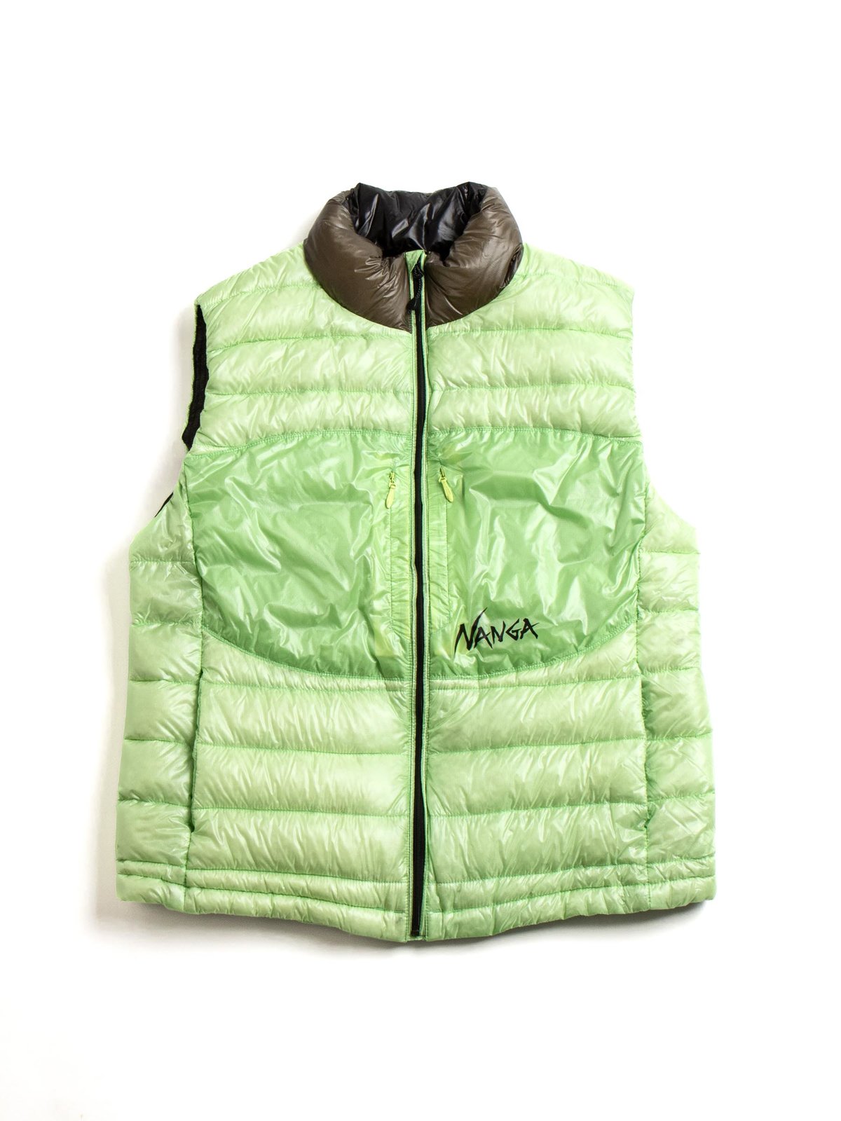 AERIAL DOWN VEST PACKABLE YELLOW GREEN - Image 1