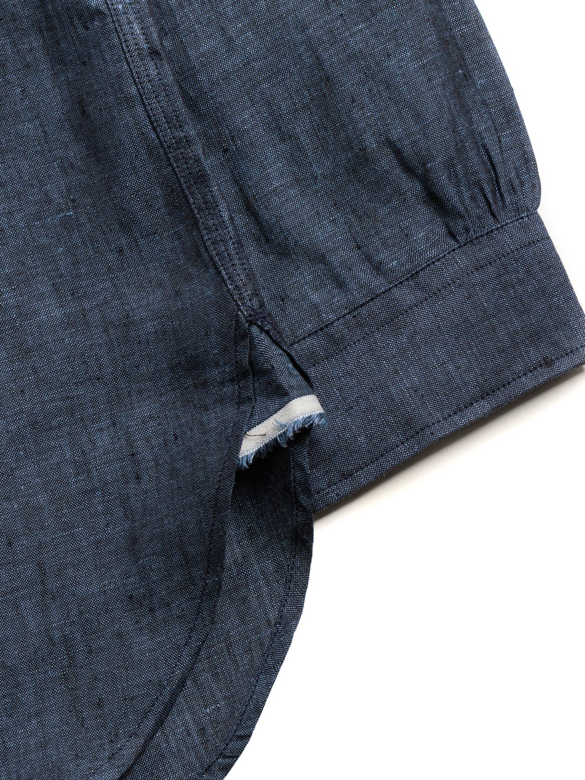 NEEDLES WORK SHIRT LINEN CHAMBRAY BLUE - Image 3