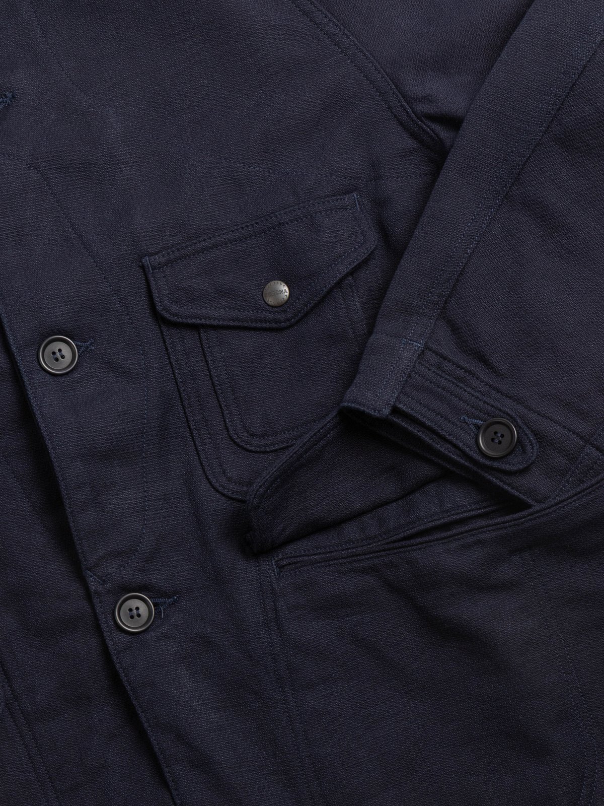 (CJ001) GAME JACKET HUNTING DOBBY CLOTH NAVY - Image 4
