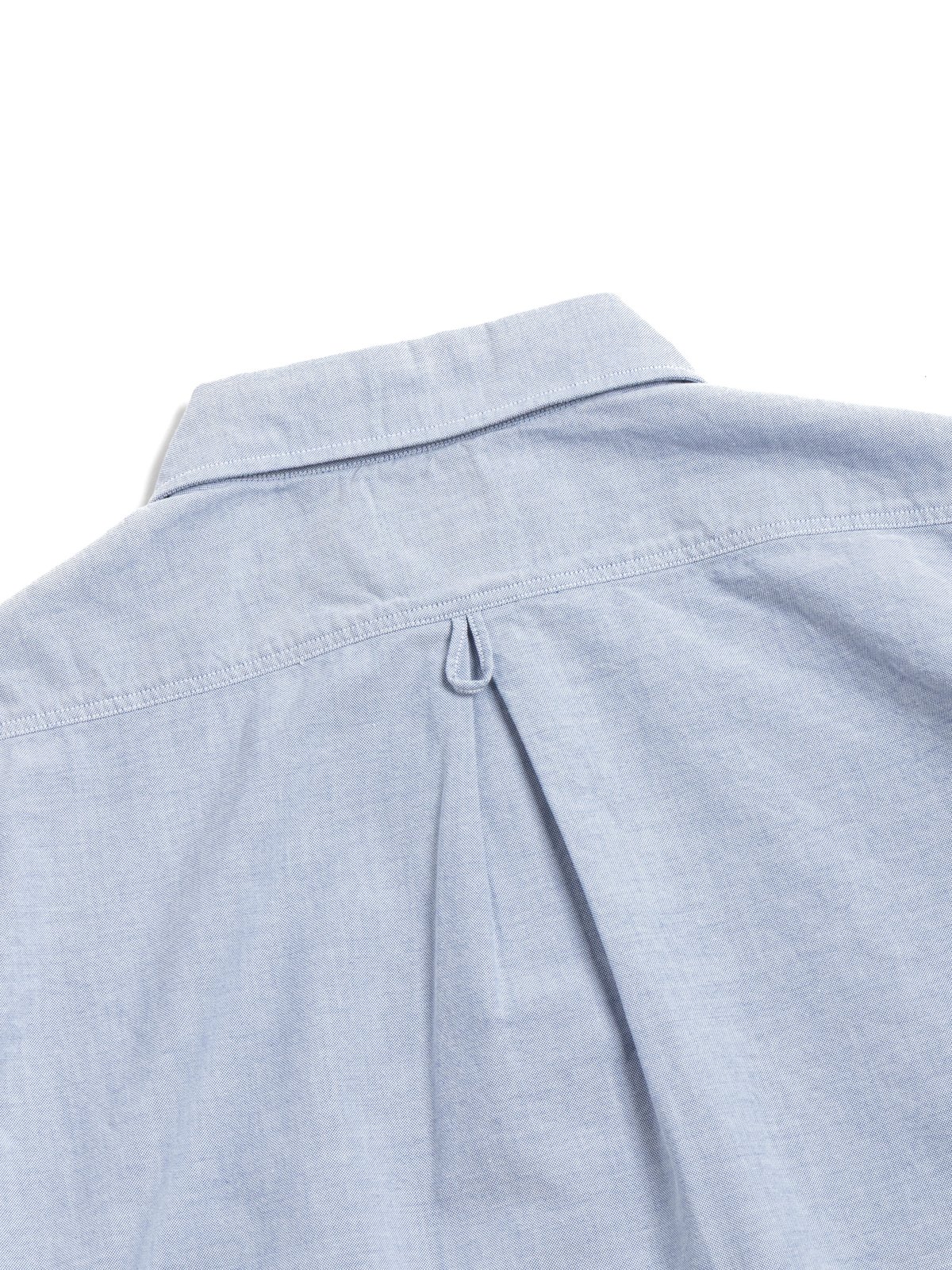 ROUND COLLAR P.O SHIRT S/S OXFORD BLUE - Image 3