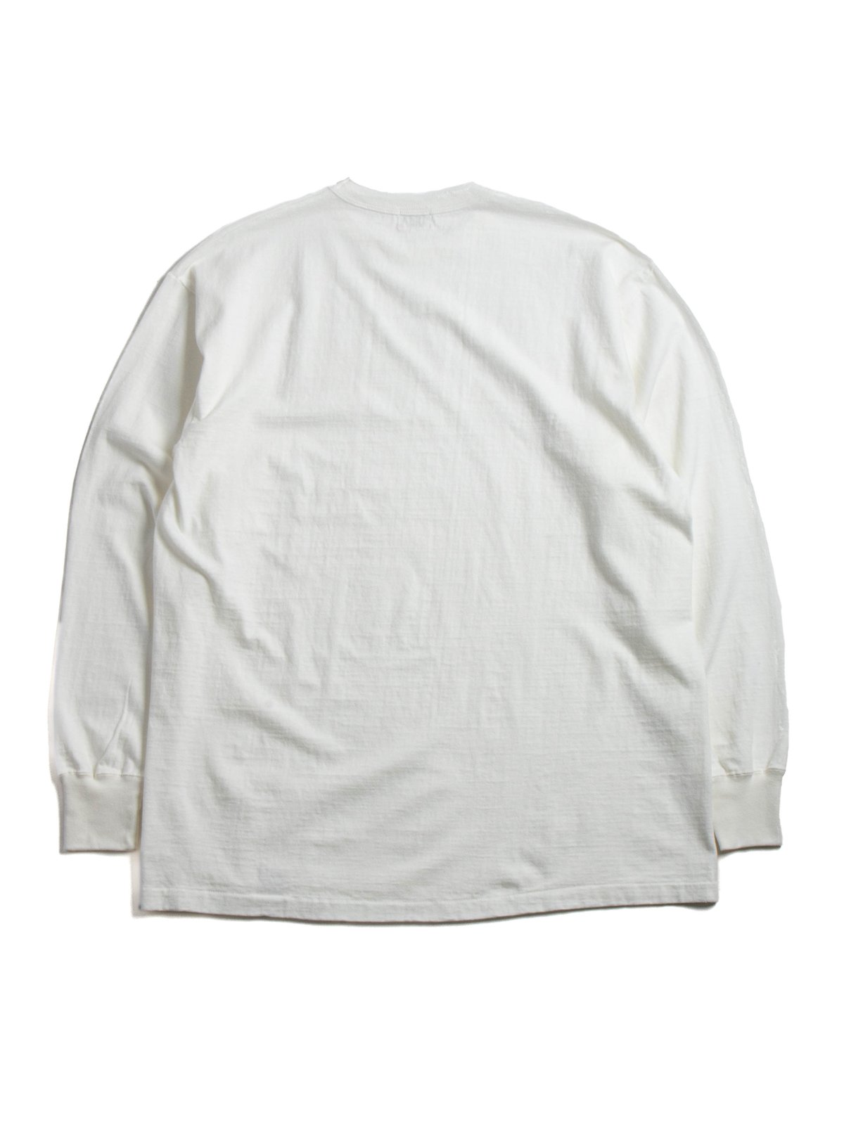 (LOT 55001) 7.7OZ MID WEIGHT L/S TEE OFF WHITE - Image 4