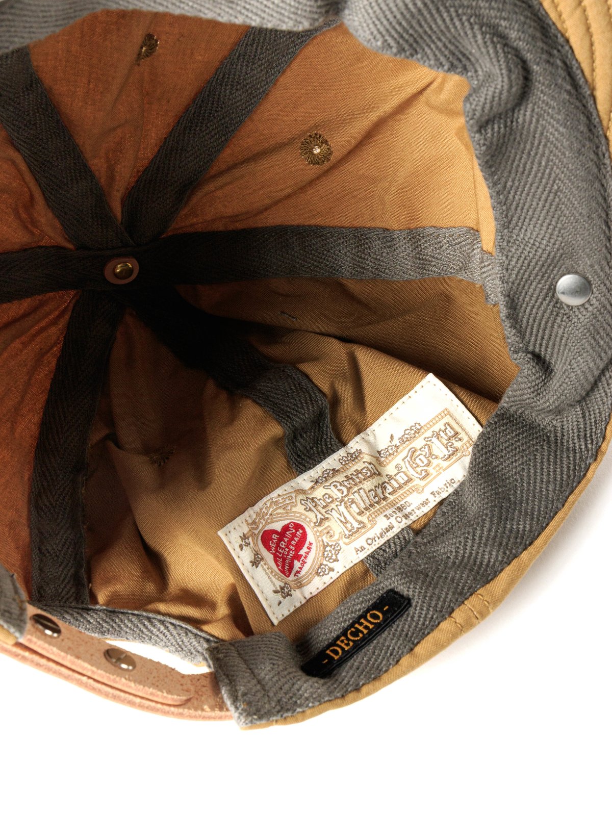 WAXED COTTON BALL CAP LEATHER BUCKLE BEIGE - Image 6