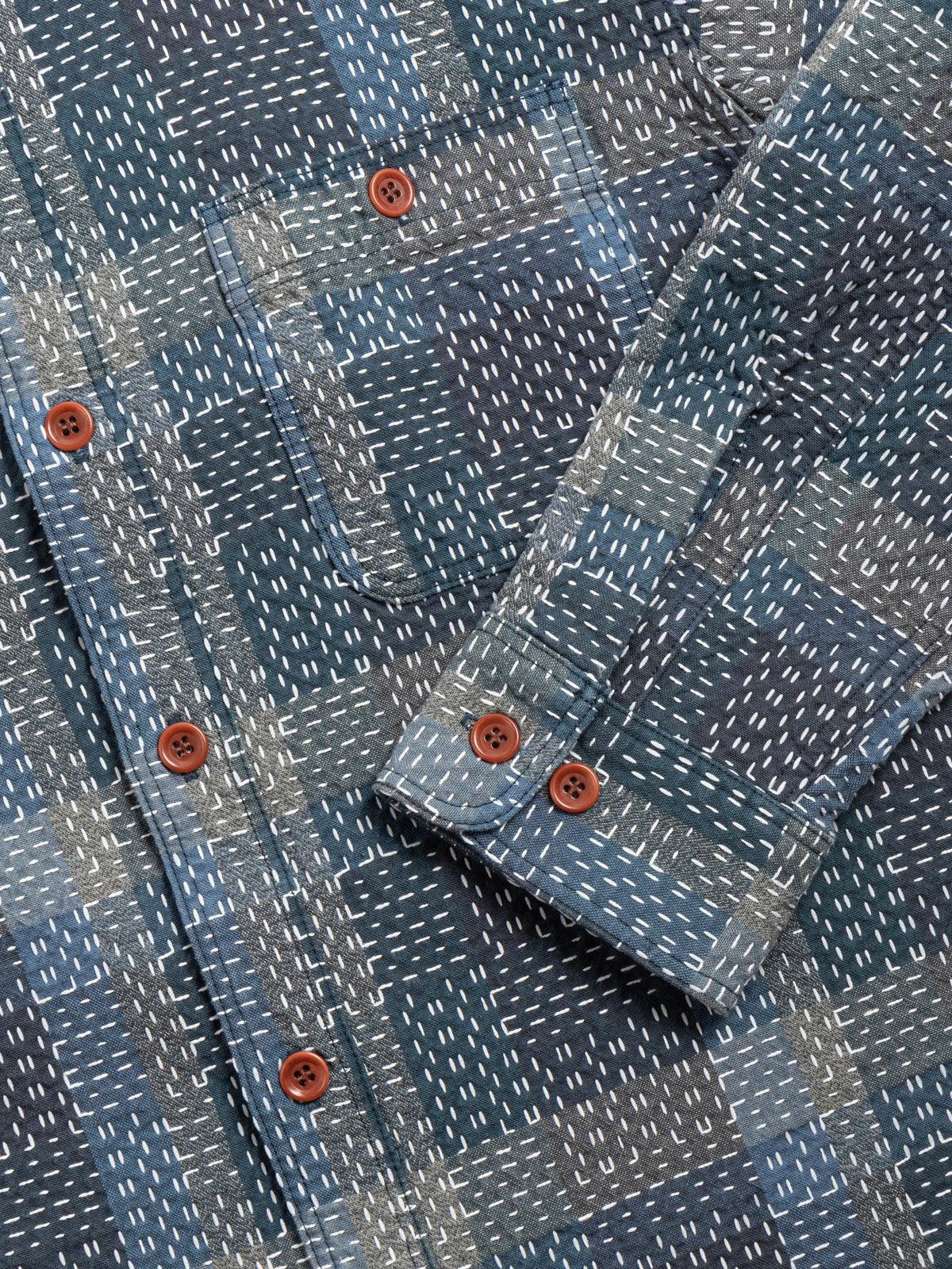 (5651) STUDIO D&rsquo;ARTISAN NORAGI SASHIKO SHIRT - Image 2