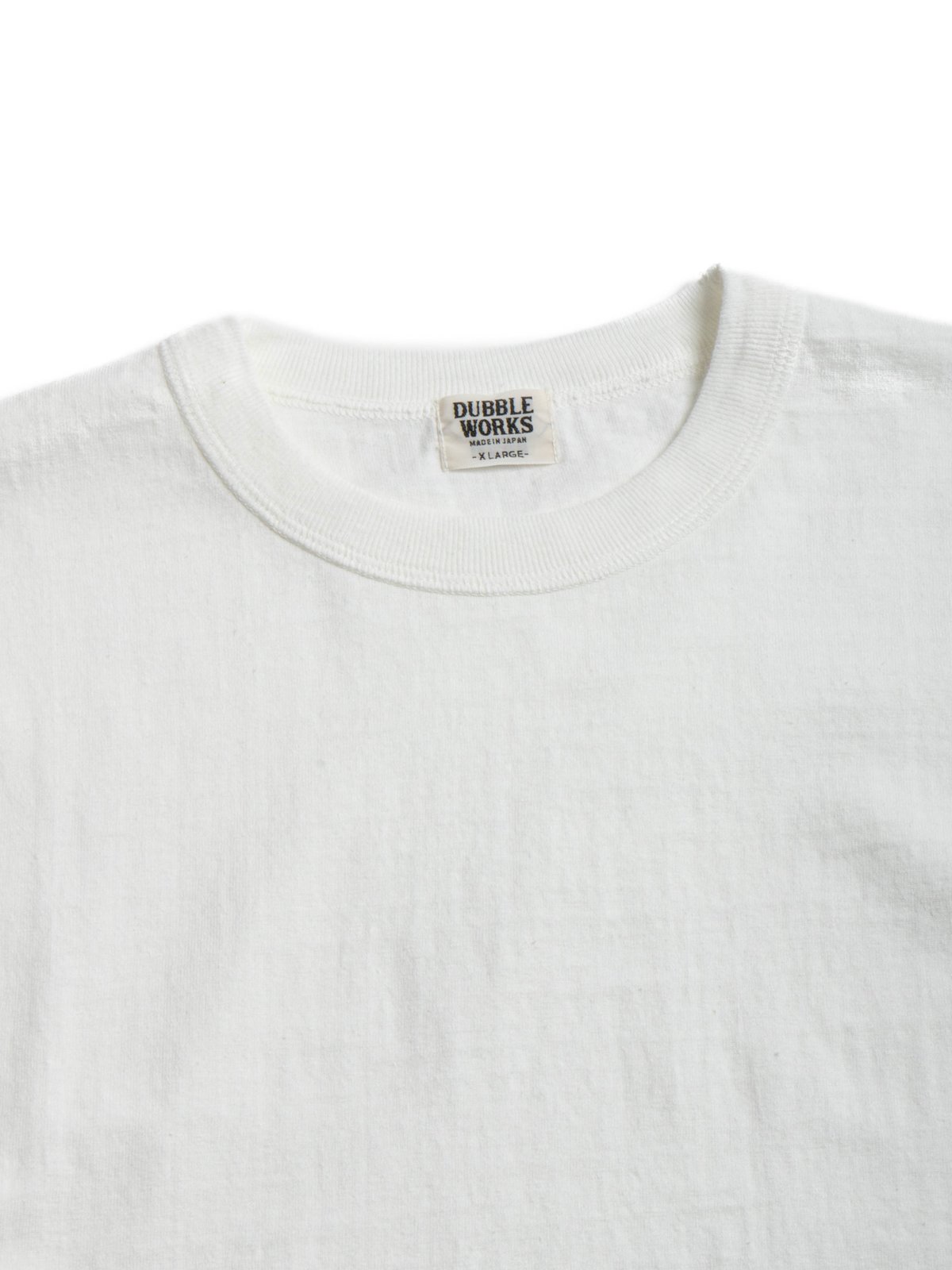 (LOT 55001) 7.7OZ MID WEIGHT L/S TEE OFF WHITE - Image 2