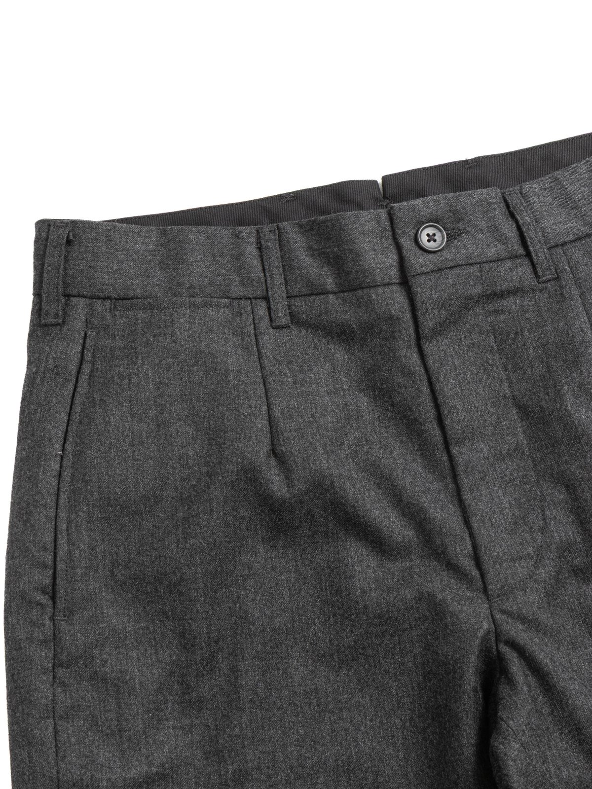 ANDOVER PANT CHARCOAL HIGH COUNT WORSTED WOOL - Image 2