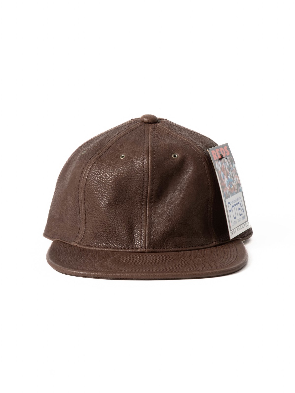 POTEN 8 PANEL BASEBALL CAP BOWN LEATHER - Image 2