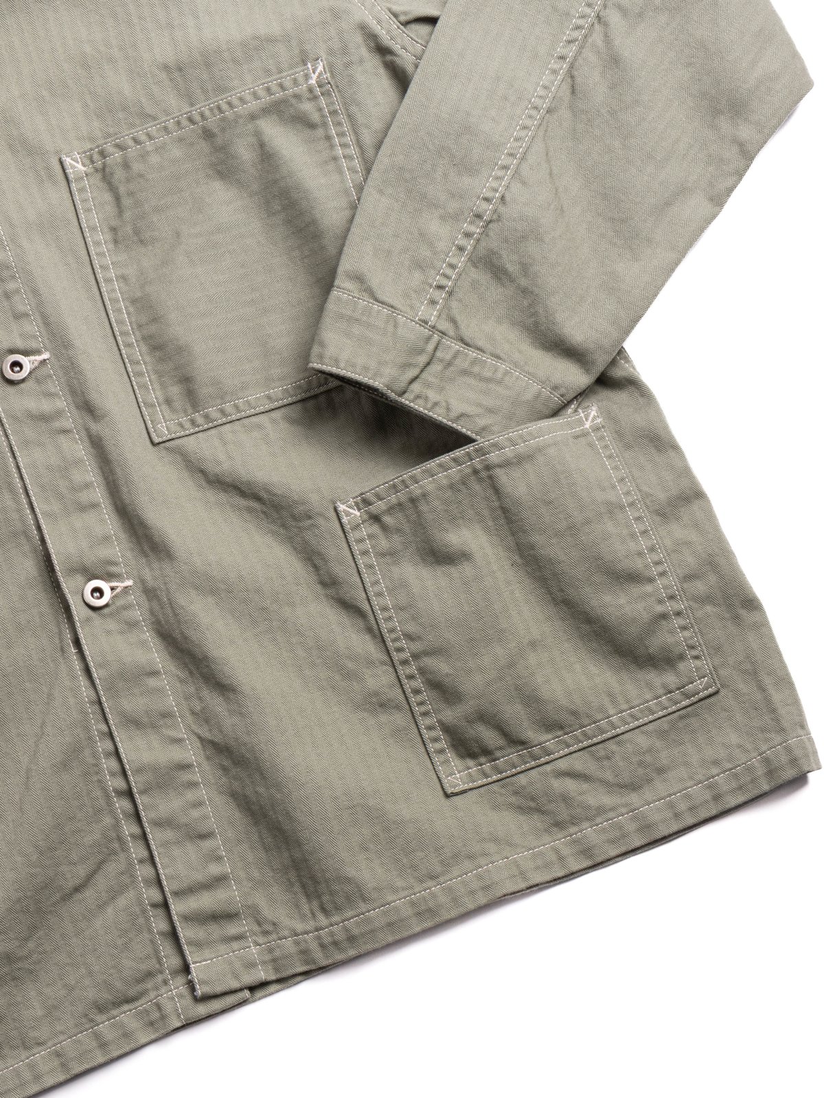 (3114R&ndash;MH5) USMC 1930S UTILITY JACKET MINI HBT SAGE  - Image 3