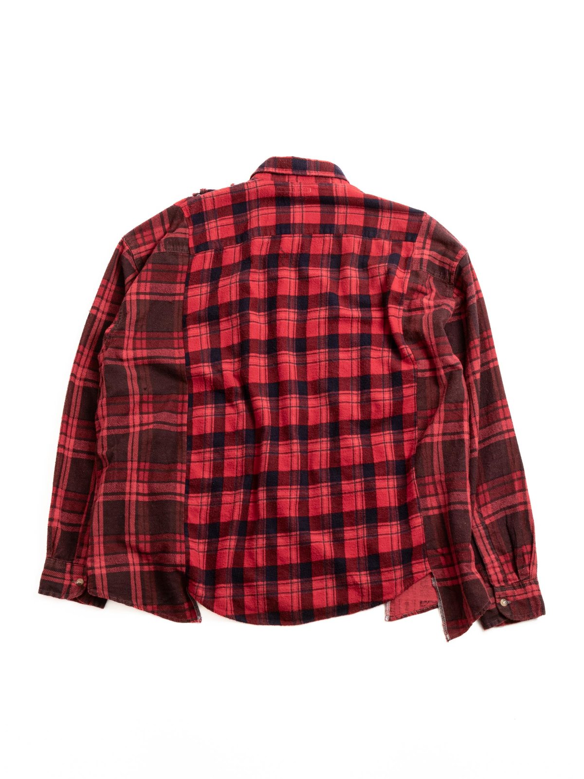 REBUILD BY NEEDLES FLANNEL SHIRT RIBBON WIDE OVER DYE RED (C) by Needles  made in Japan – The Bureau Belfast - The Bureau Belfast