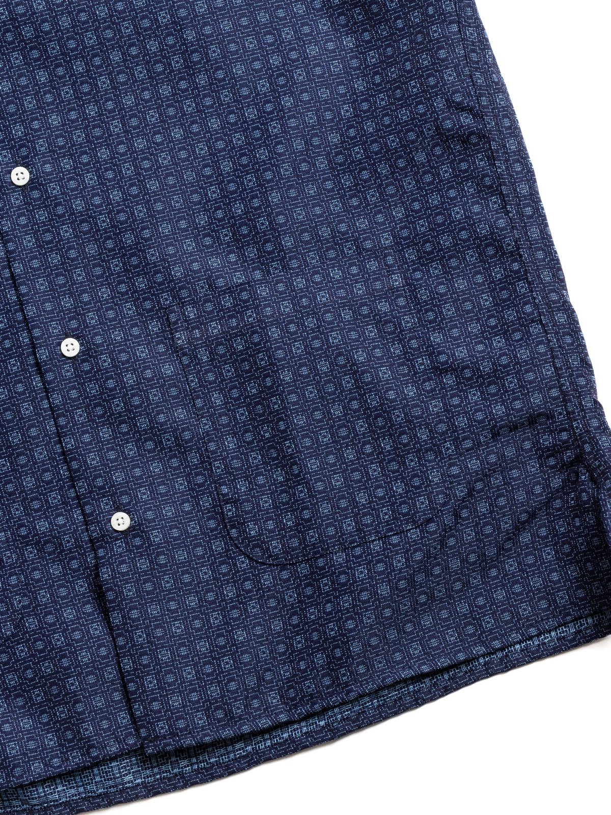 BEACH SHIRT INDIGO DEAD–STOCK JAPANESE DOBBY - Image 3