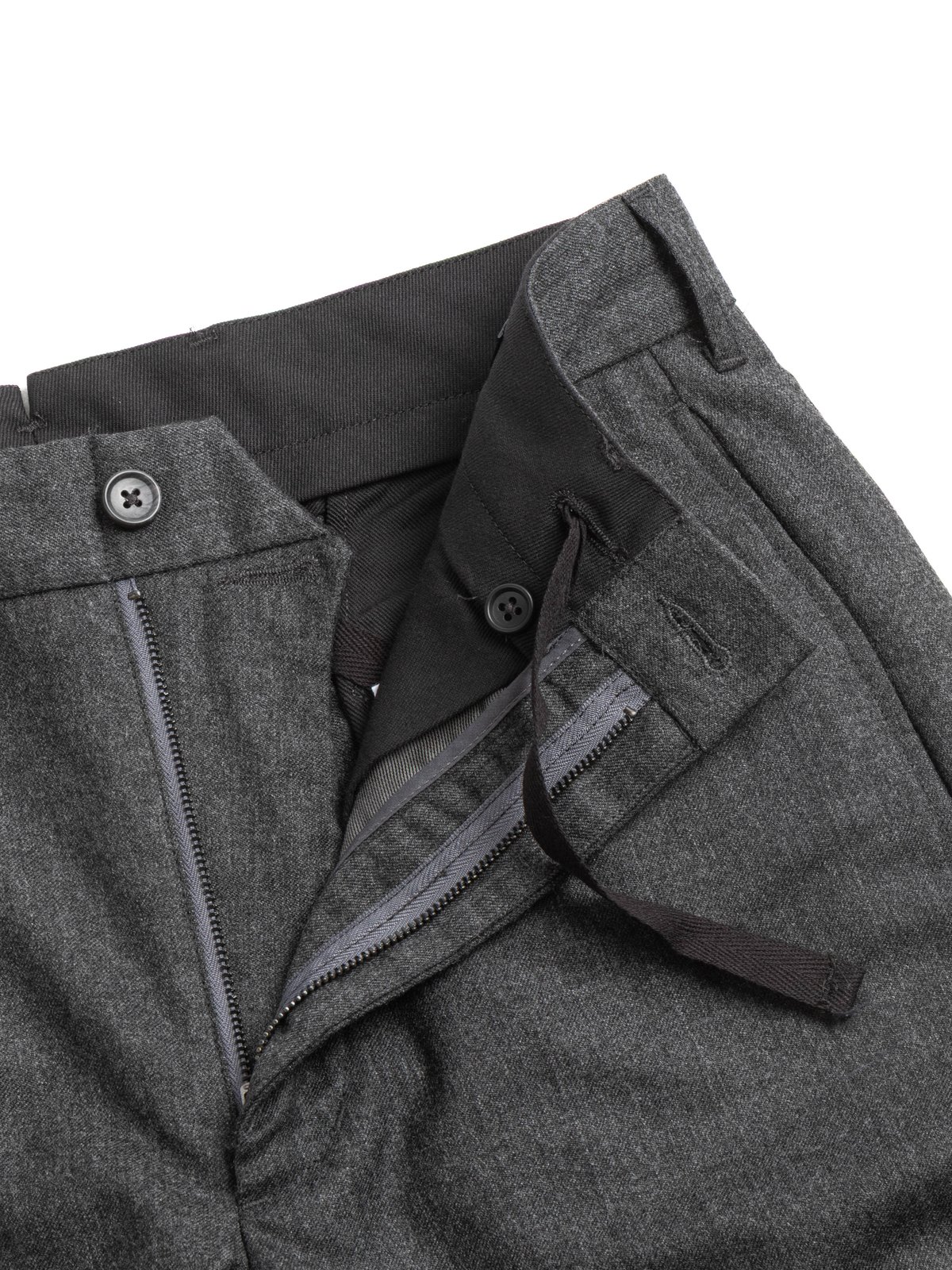 ANDOVER PANT CHARCOAL HIGH COUNT WORSTED WOOL - Image 3