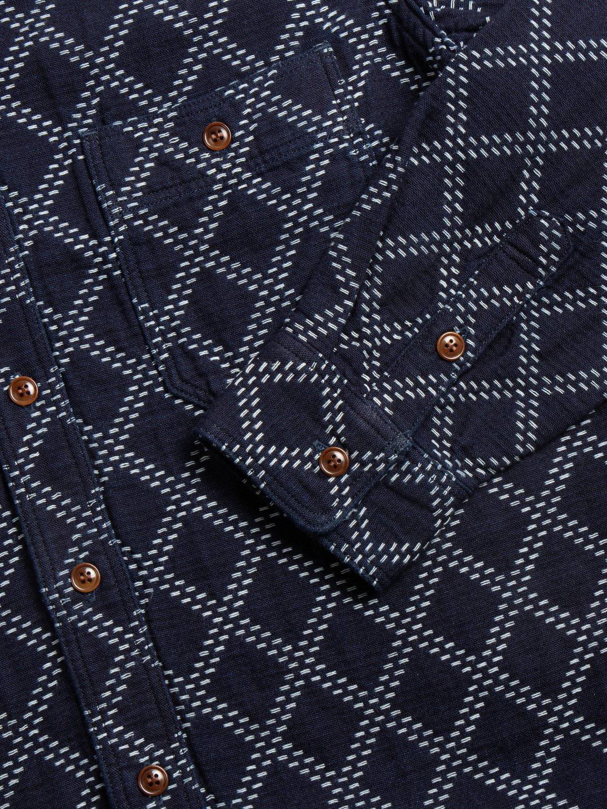 NO.5728 INDIGO DOBBY SASHIKO SHIRT - Image 3