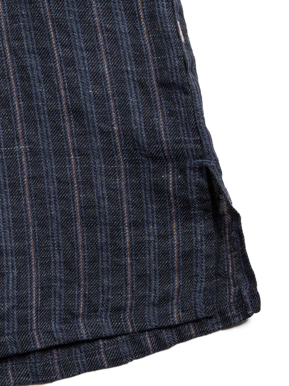 (SV&ndash;SH&ndash;033) LINEN OPEN COLLAR SHIRT NAVY - Image 3