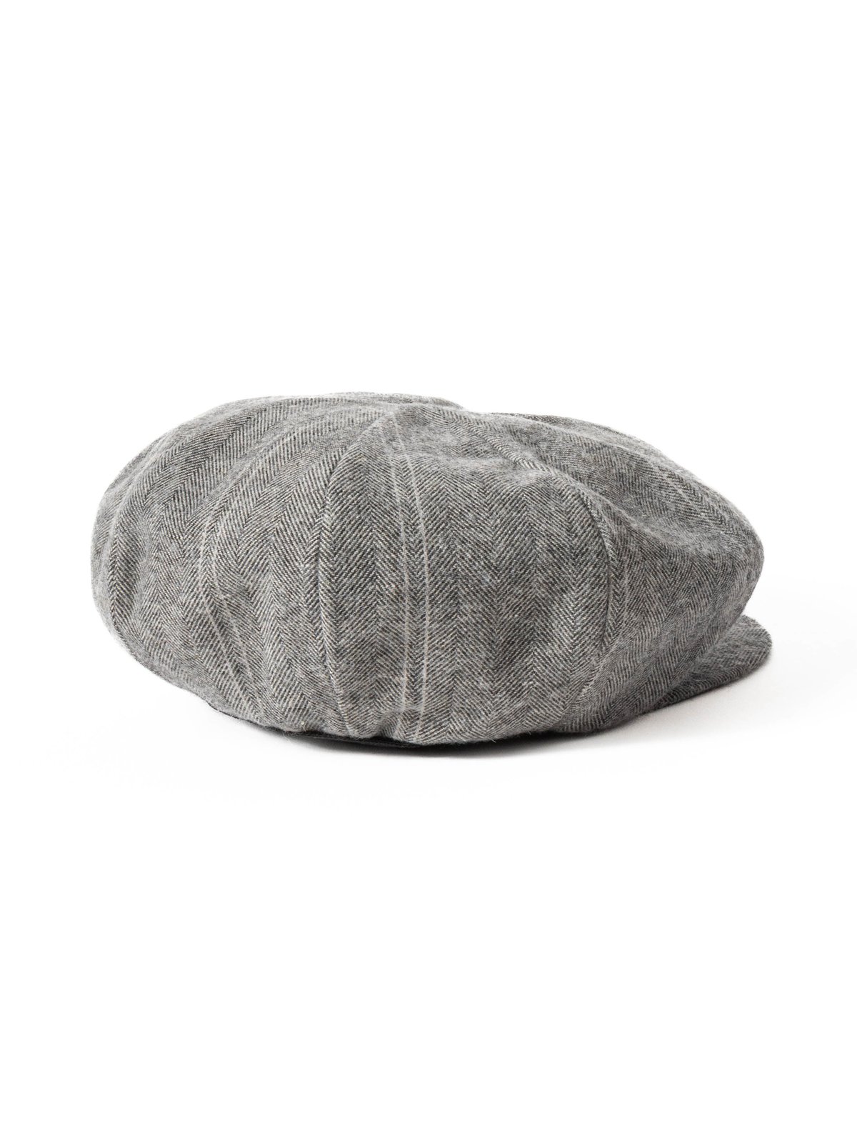 NEWSBOY CAP LT GREY WOOL STRIPED HB - Image 3
