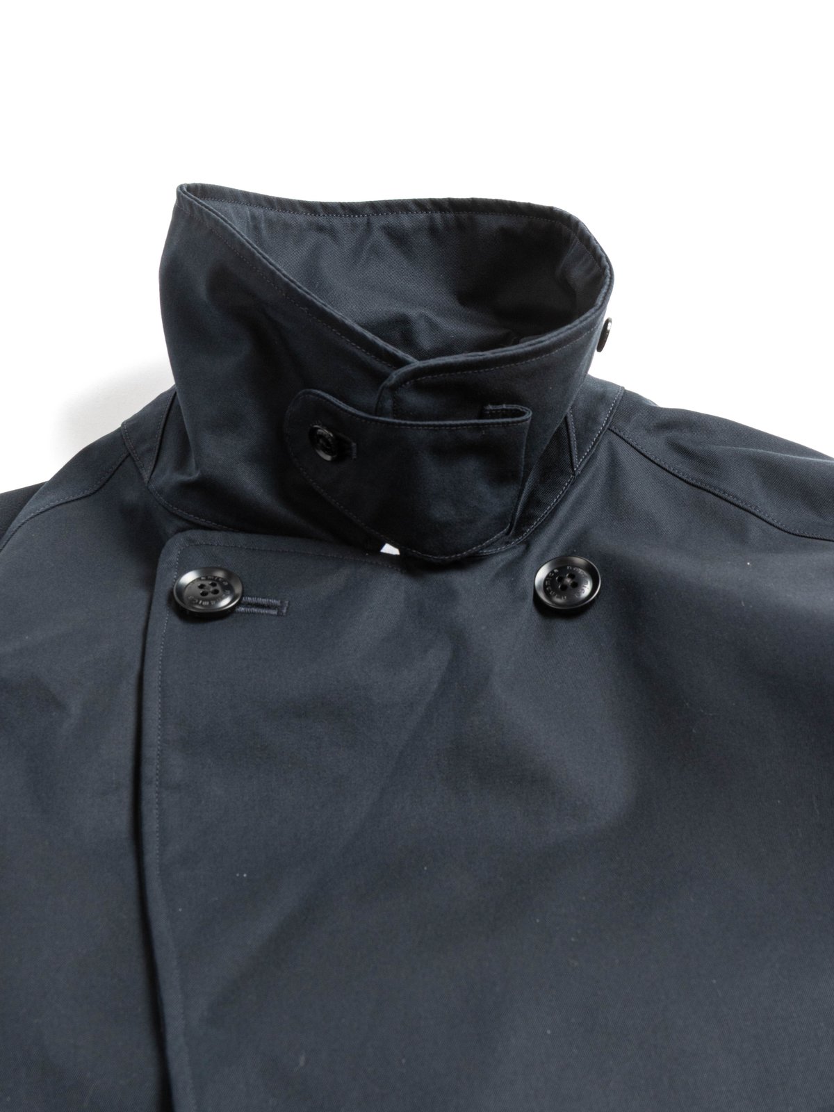 2L COTTON GORE–TEX DOUBLE BREASTED COAT NAVY - Image 4
