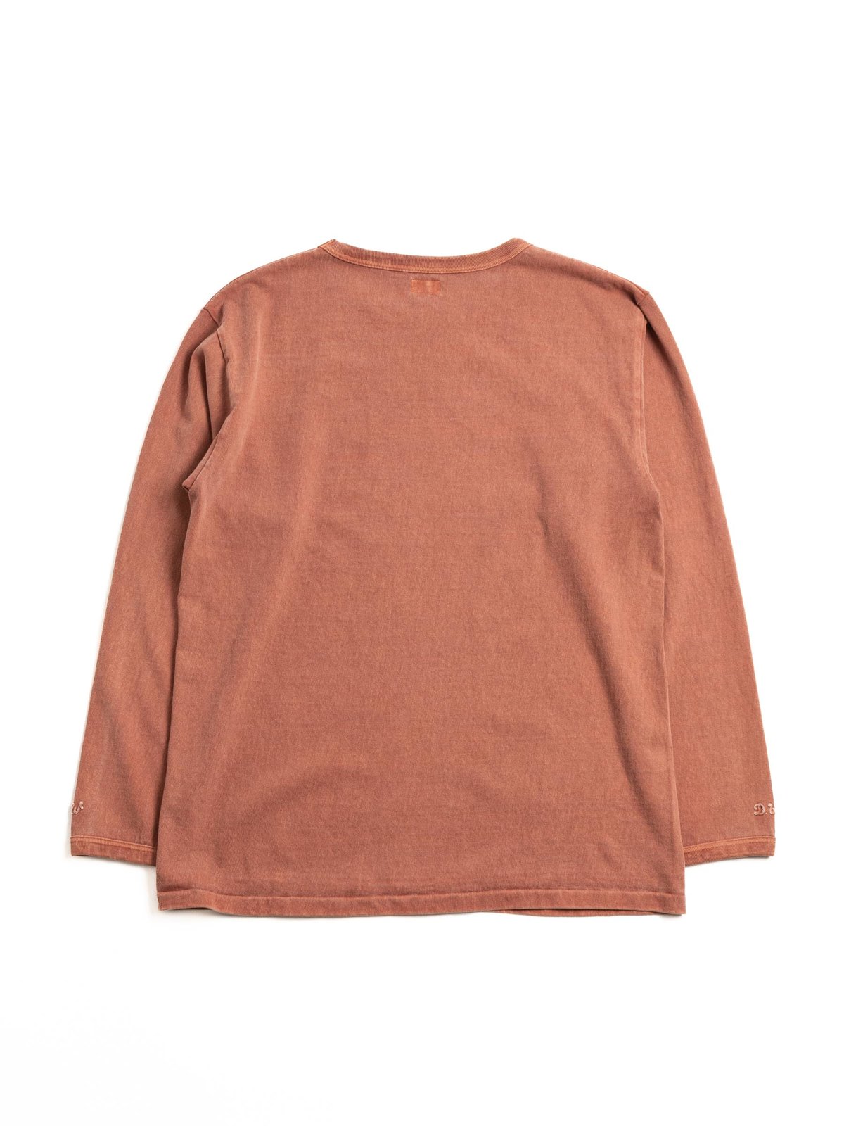 HEAVY WEIGHT PIGMENT DYED L/S TEE BRICK RED - Image 4