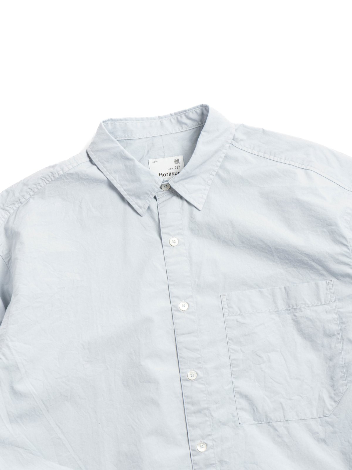 HORLISUN CLASSIC TYPEWRITER COTTON SHIRT PALE BLUE - Image 1