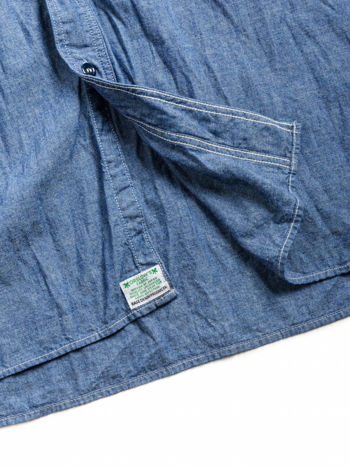 (LOT 8270) RELAX FIT CHAMBRAY WORK SHIRT 2 YEAR WASH - Image 4