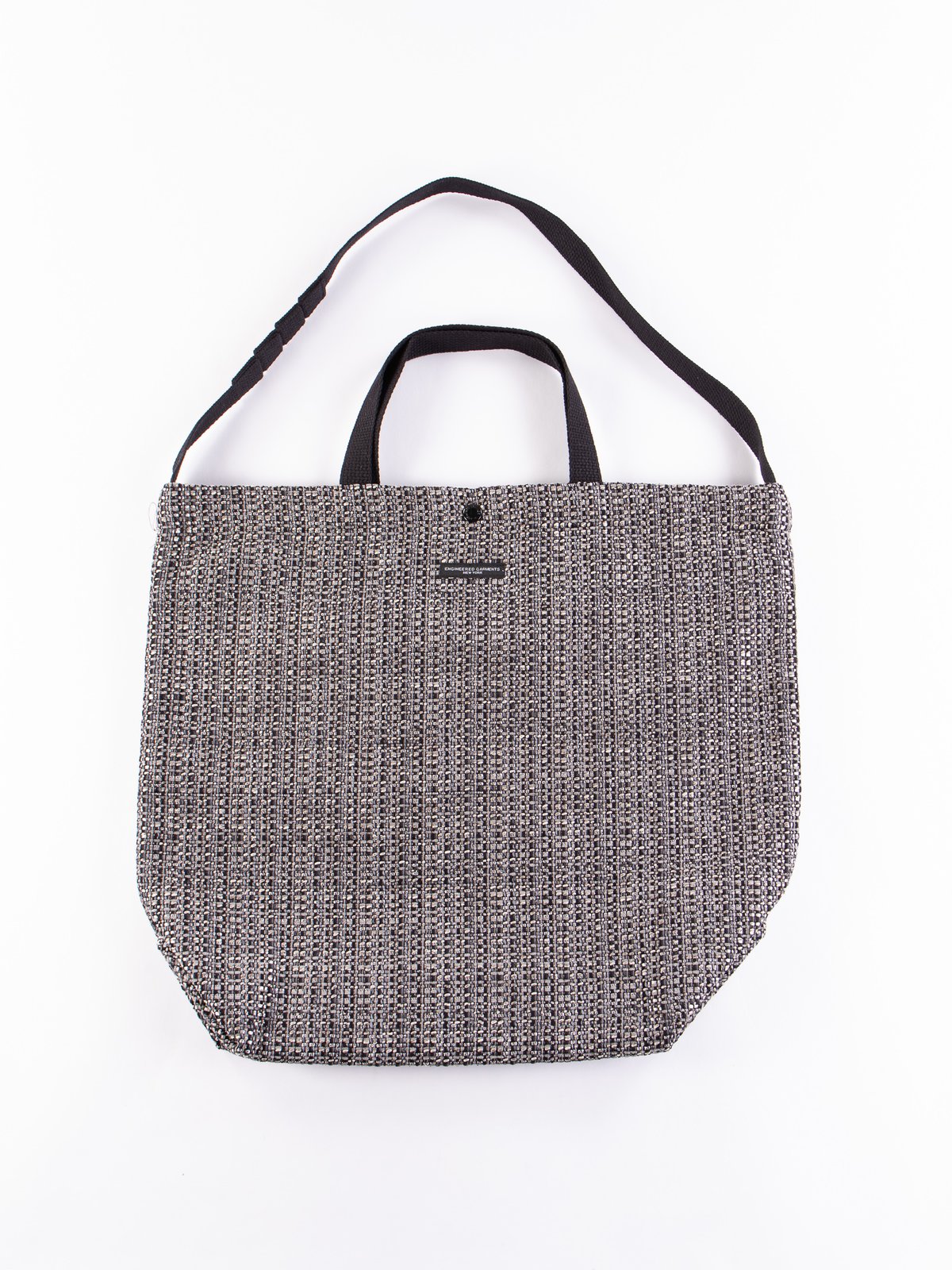 Grey Black Pc Faux Tweed Carry All Tote By Engineered Garments The Bureau Belfast The Bureau Belfast