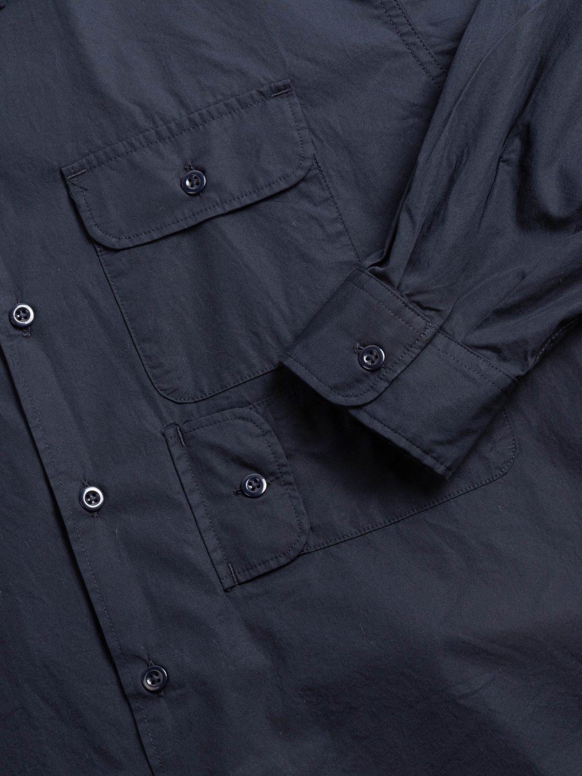 BOWLING SHIRT DK.NAVY COTTON BROADCLOTH - Image 3