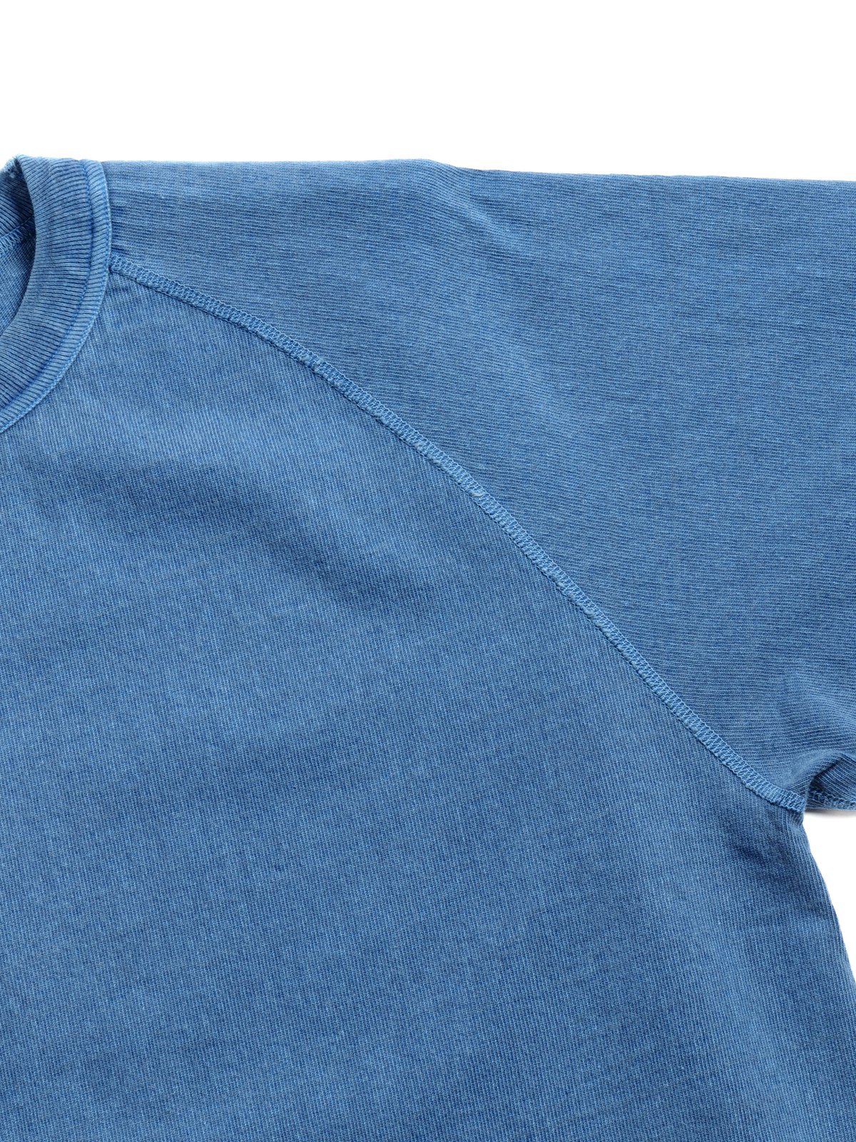 (LOT 37005PD) HEAVY WEIGHT RAGLAN SLEEVE TEE P.D LIGHT INDIGO - Image 2
