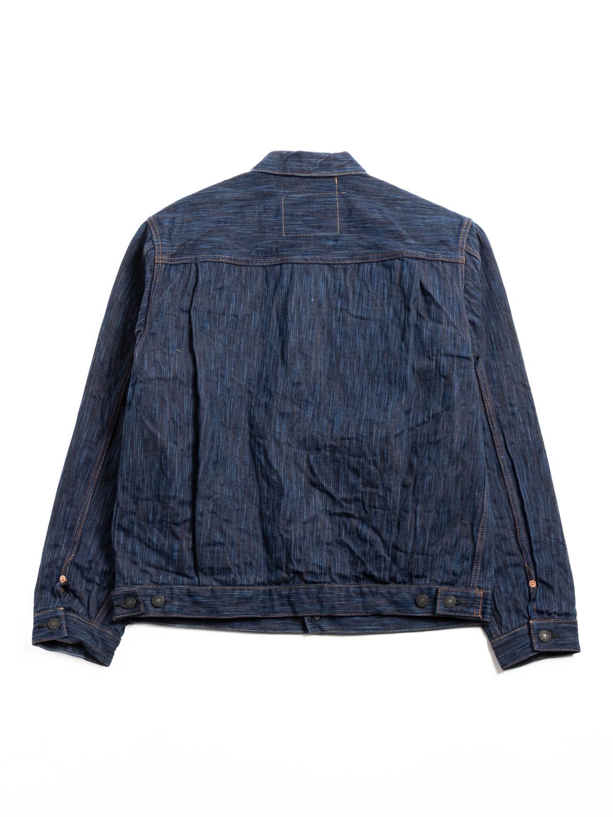 (D4615) STUDIO D&rsquo;ARTISAN AWA SHOAI KAKISHIBU DYED DENIM JACKET - Image 4