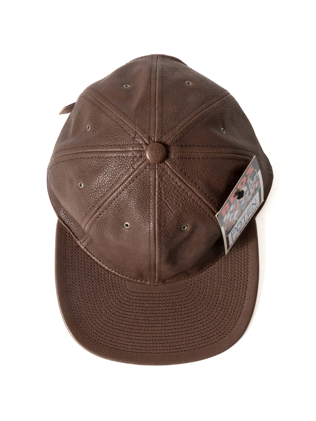 POTEN 8 PANEL BASEBALL CAP BOWN LEATHER - Image 4