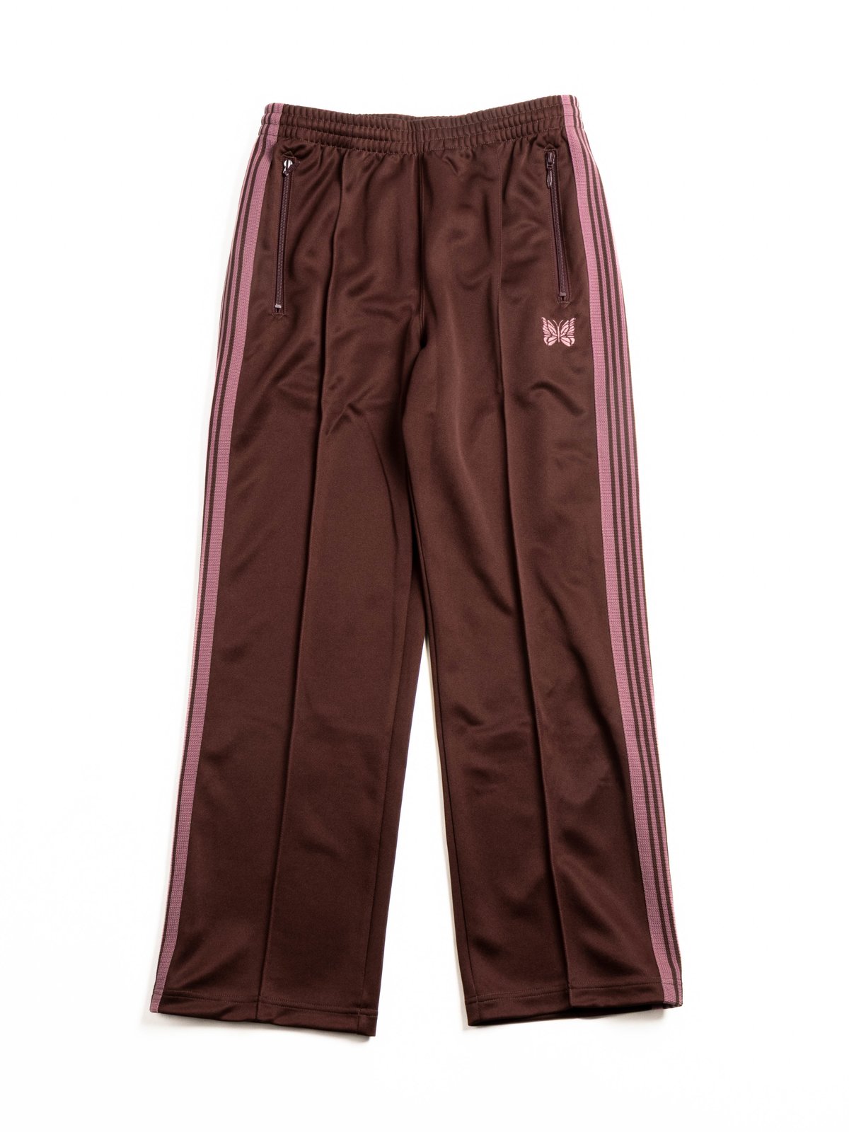 NEEDLES TRACK PANT – POLY SMOOTH BROWN - Image 1