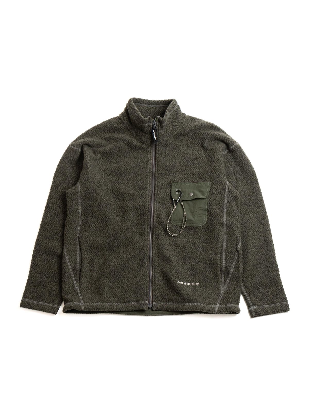 RE WOOL JQ STAND ZIP KHAKI by and wander – The Bureau Belfast